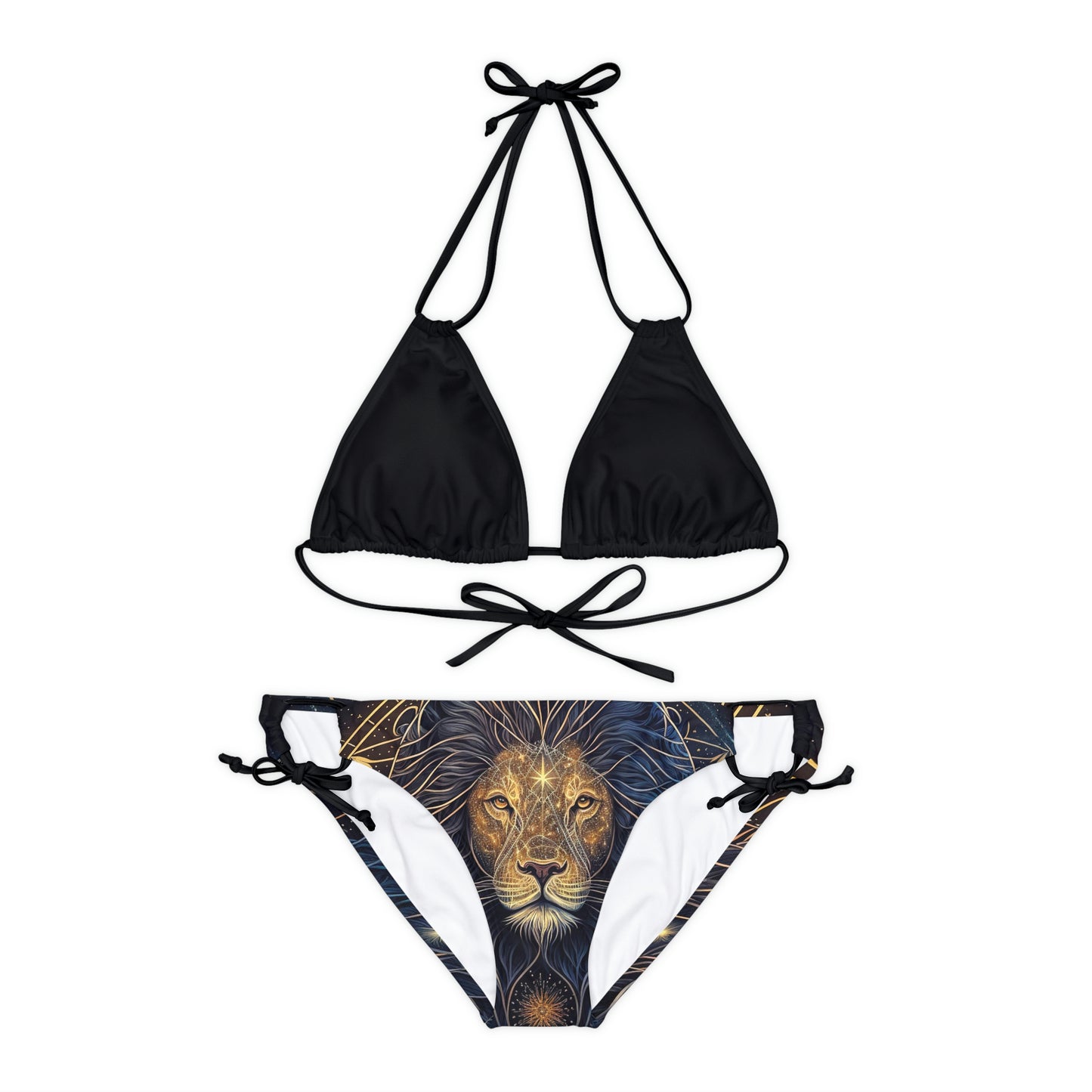 Hawaiian Lion Beach pattern Swimwear Beautiful for summer on the beach or pool side Strappy Bikini Set, Made in U.S.A
