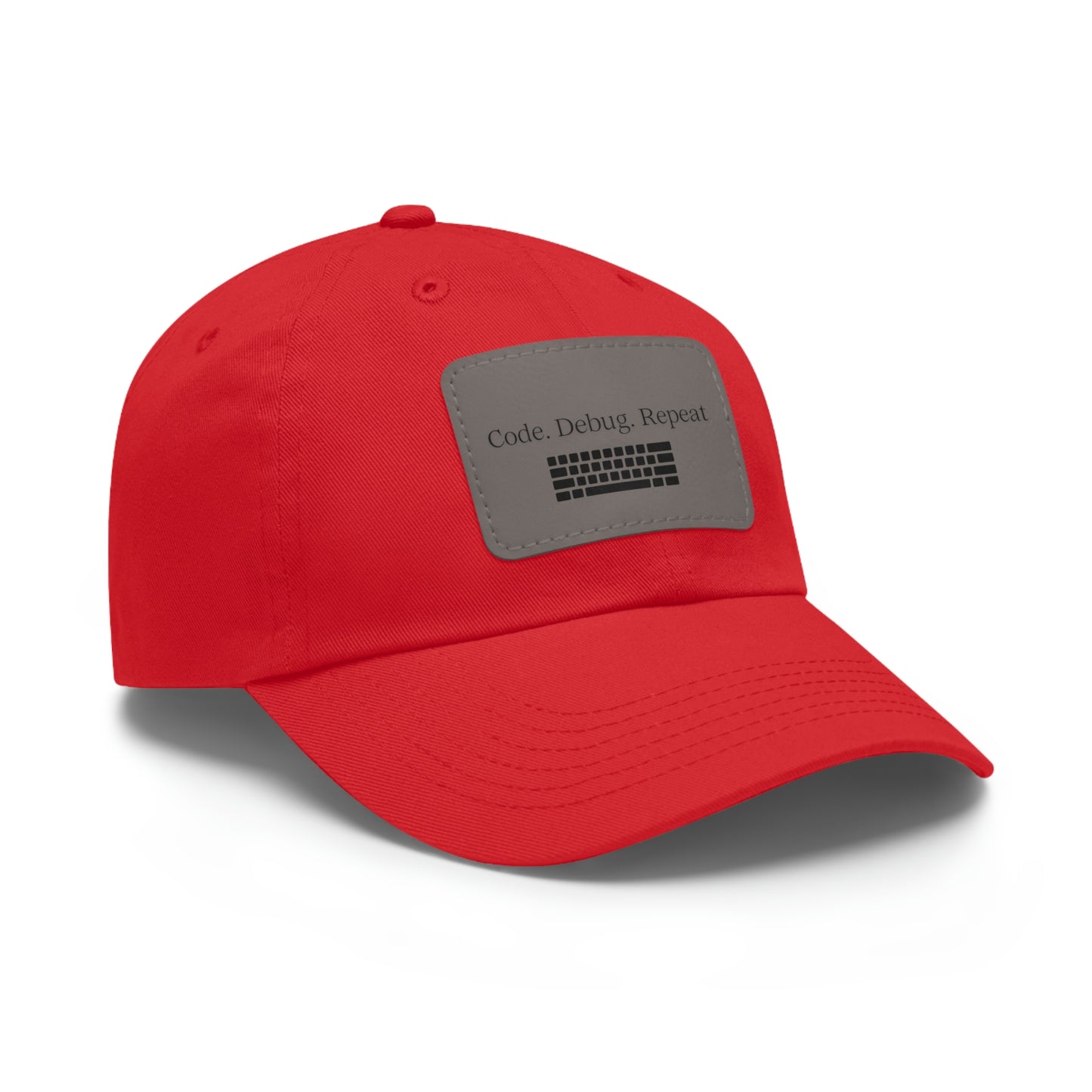 Hat for Code.Debug.Repeat Leather Patch Hat: Perfect for Tech Enthusiasts Baseball Hat Gift