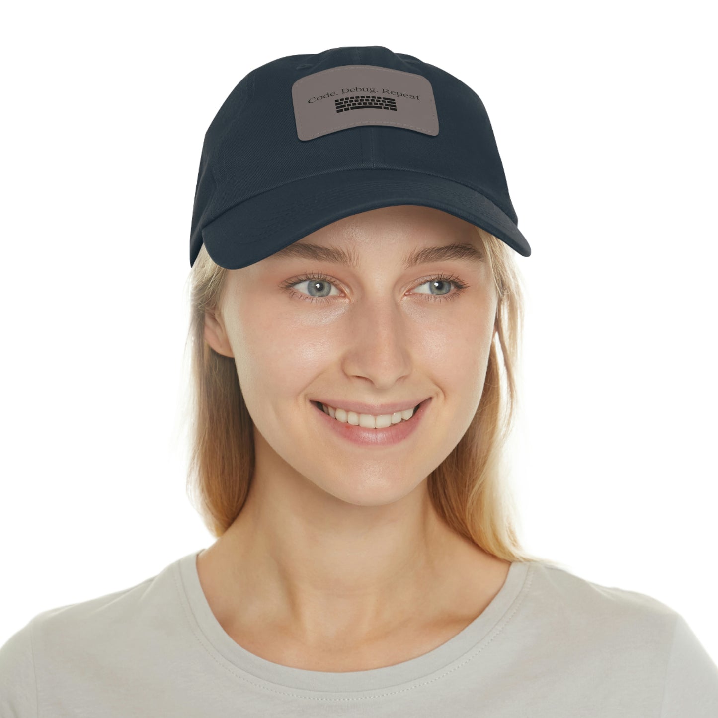 Hat for Code.Debug.Repeat Leather Patch Hat: Perfect for Tech Enthusiasts Baseball Hat Gift