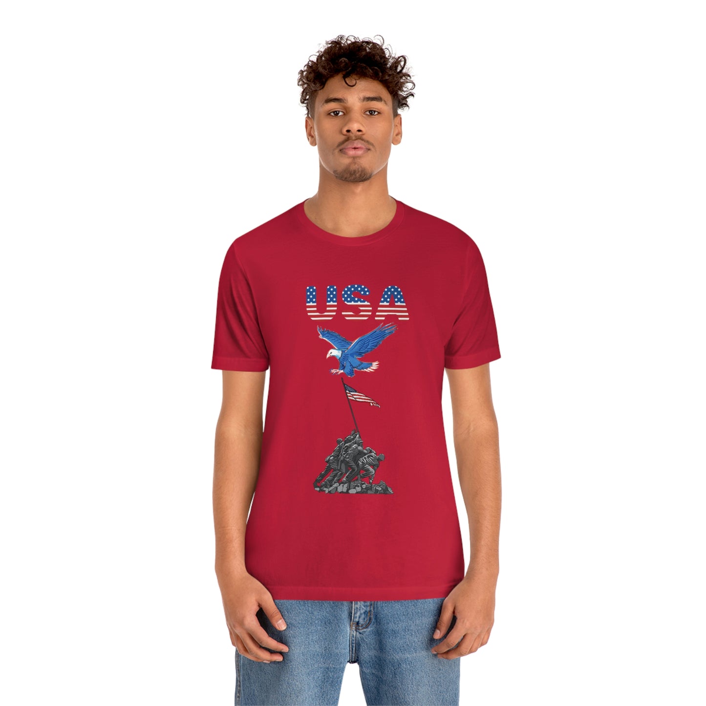 Happy 4th of July T-Shirt, USA Flag, Patriot Shirts, Unisex Jersey Short Sleeve Tee