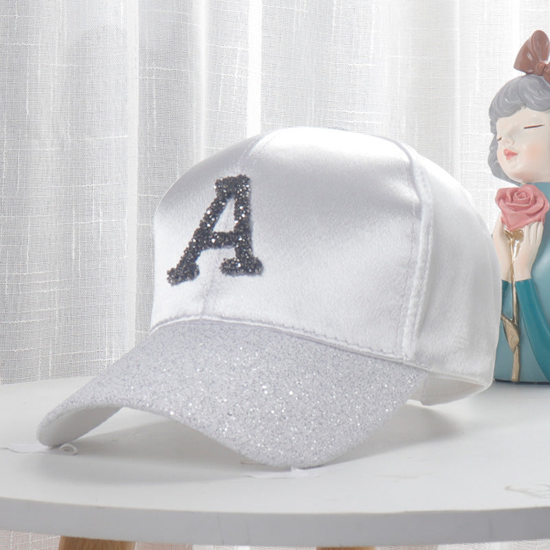 Summer Women's Sun Proof Peaked Sequined Letters All Match Student Baseball Sun Protection UV Protection Sun Hat