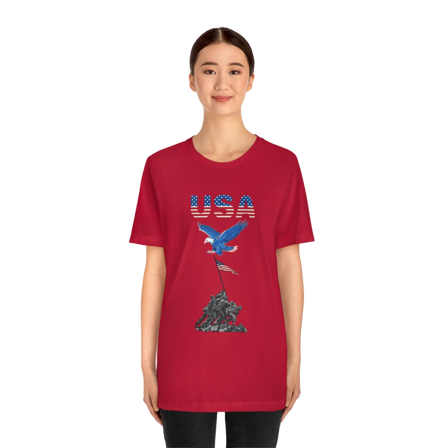Happy 4th of July T-Shirt, USA Flag, Patriot Shirts, Unisex Jersey Short Sleeve Tee