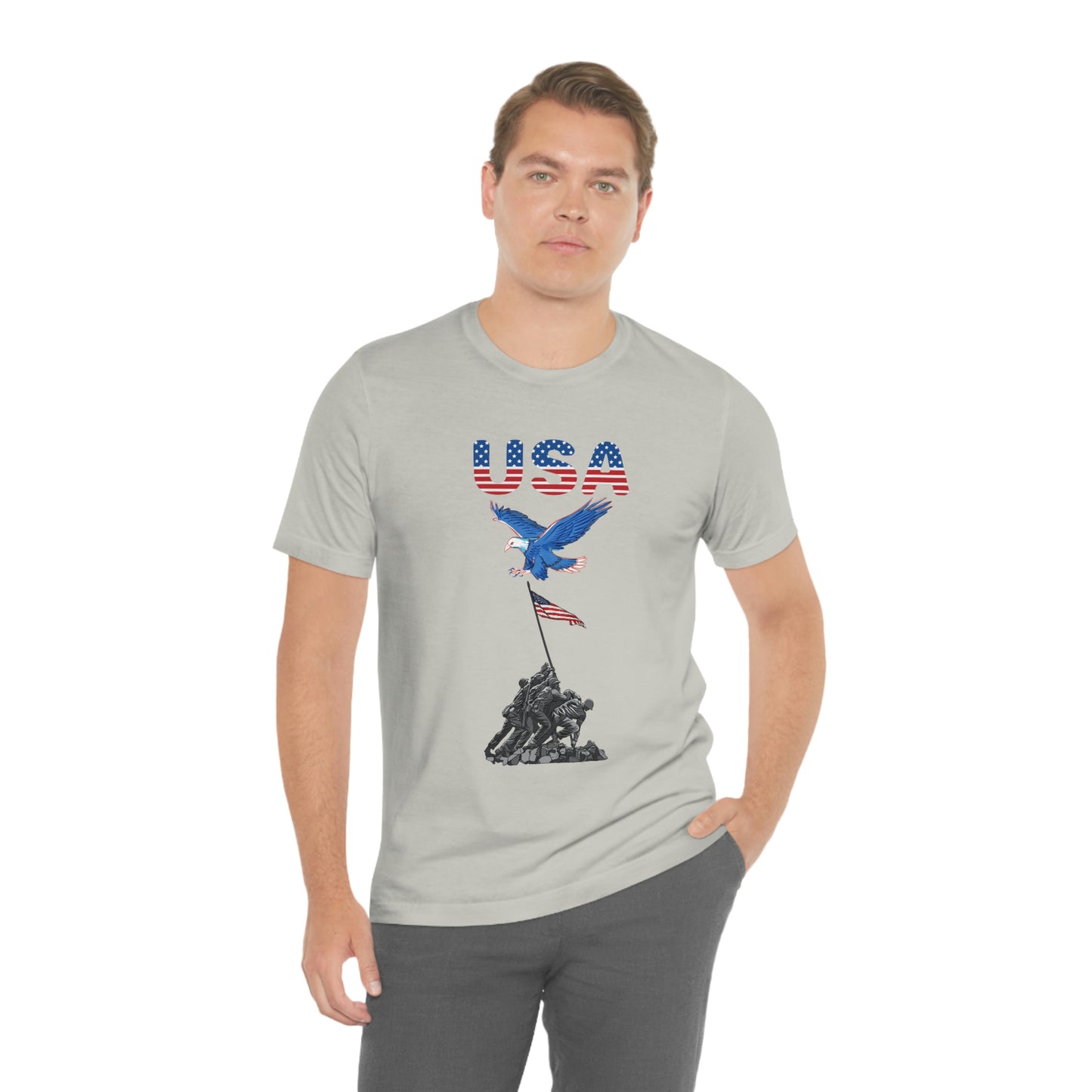 Happy 4th of July T-Shirt, USA Flag, Patriot Shirts, Unisex Jersey Short Sleeve Tee