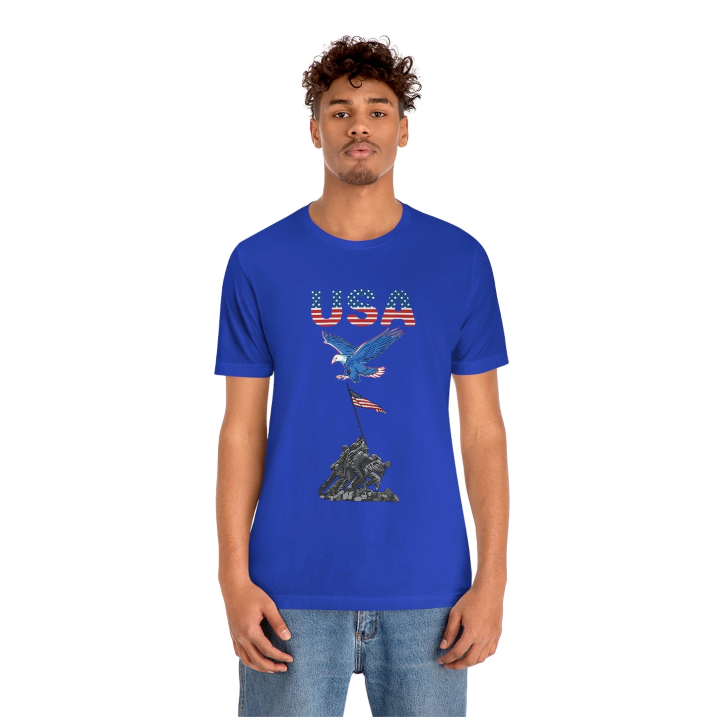 Happy 4th of July T-Shirt, USA Flag, Patriot Shirts, Unisex Jersey Short Sleeve Tee