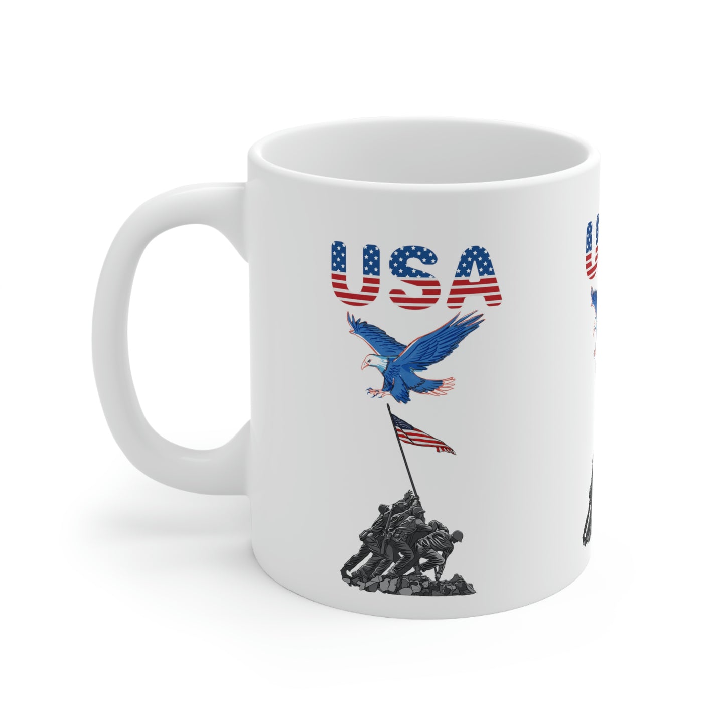 U.S.A flag Freedom coffee Tea Ceramic Mug 11oz, Great Gift, Independence day , chocolate lovers