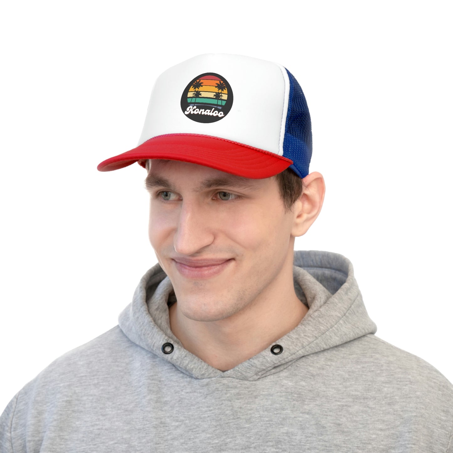 Hat Get Your Retro Vibes On with Our Trucker Caps - Featuring Palm Tree Shadows