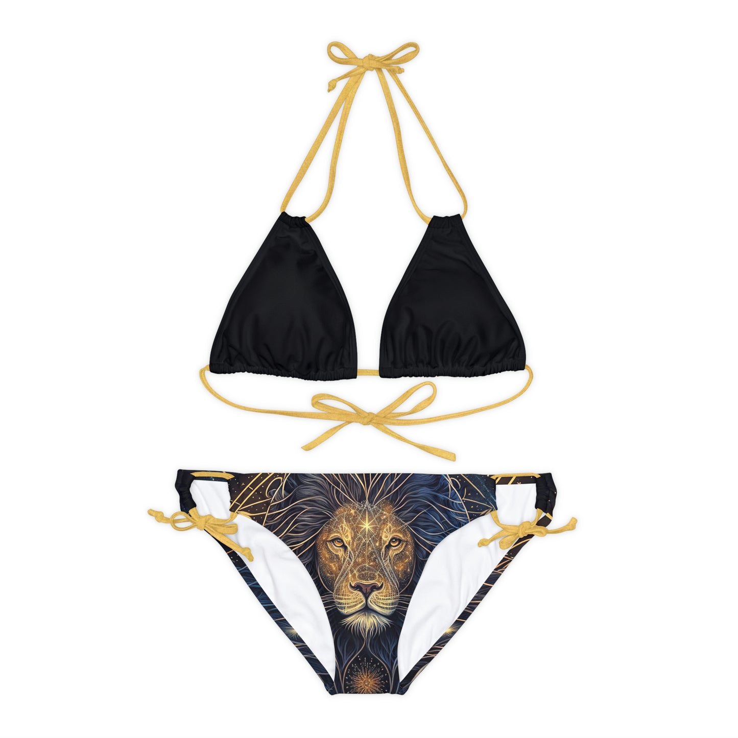 Hawaiian Lion Beach pattern Swimwear Beautiful for summer on the beach or pool side Strappy Bikini Set, Made in U.S.A