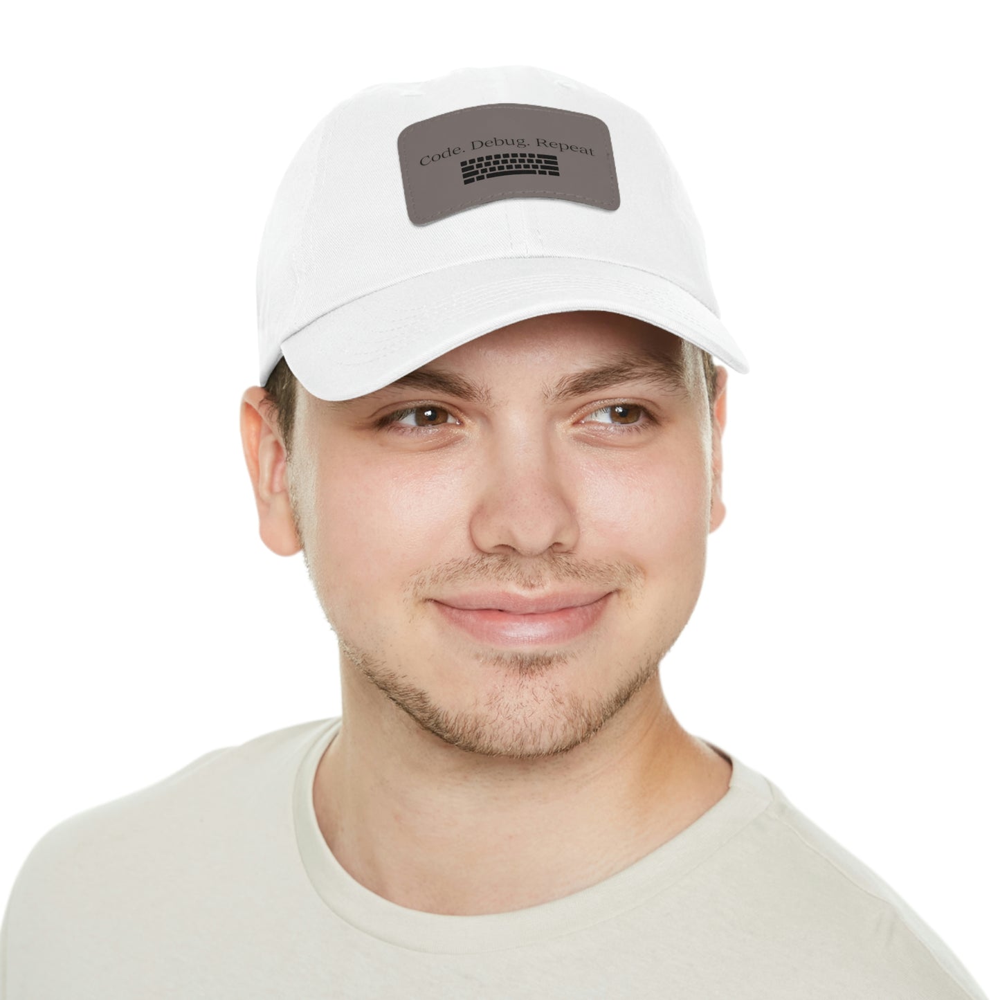 Hat for Code.Debug.Repeat Leather Patch Hat: Perfect for Tech Enthusiasts Baseball Hat Gift