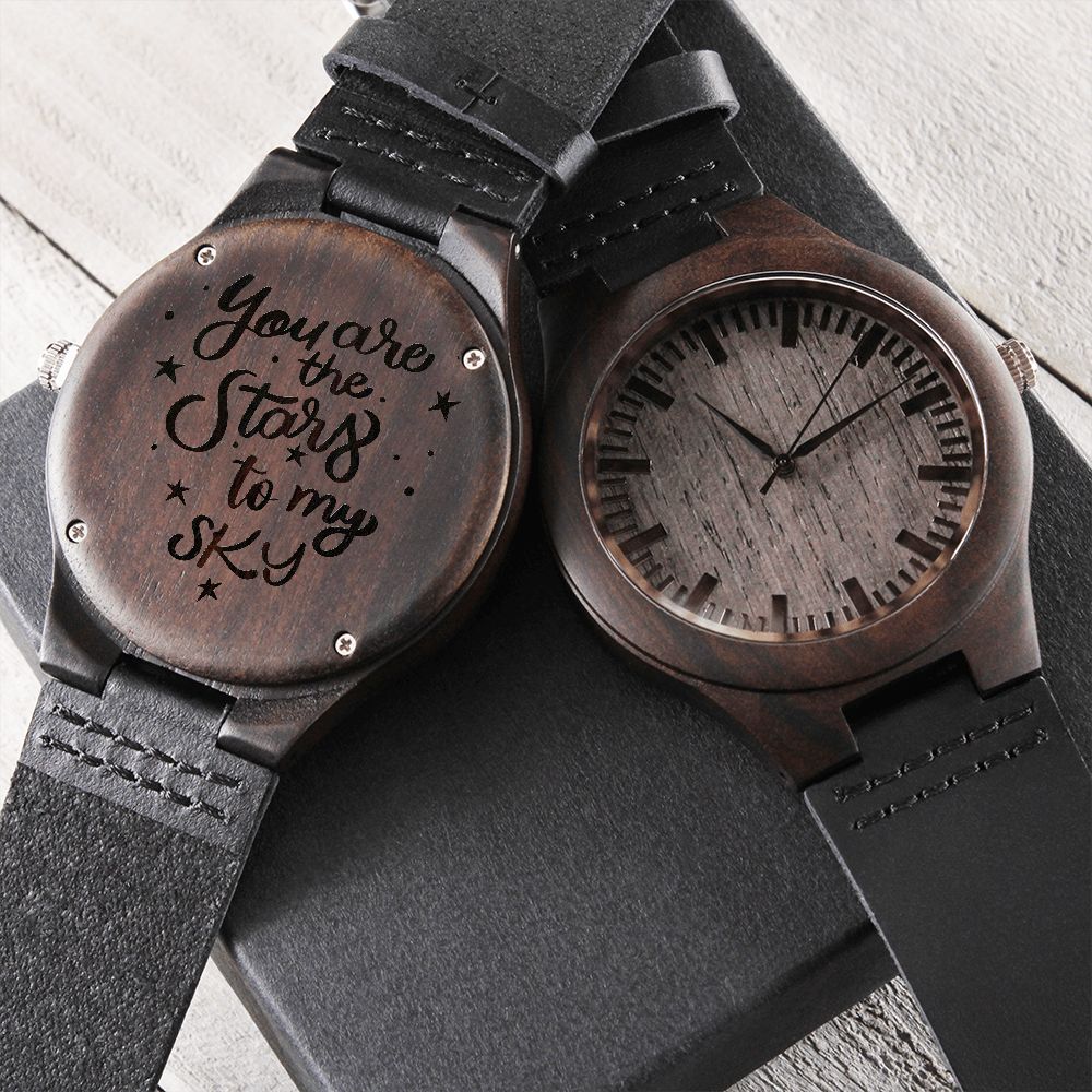 A great Timeless Elegance: The Engraved Wooden Watch - The Perfect Gift for Your Special Guy's Bold Style and Everyday