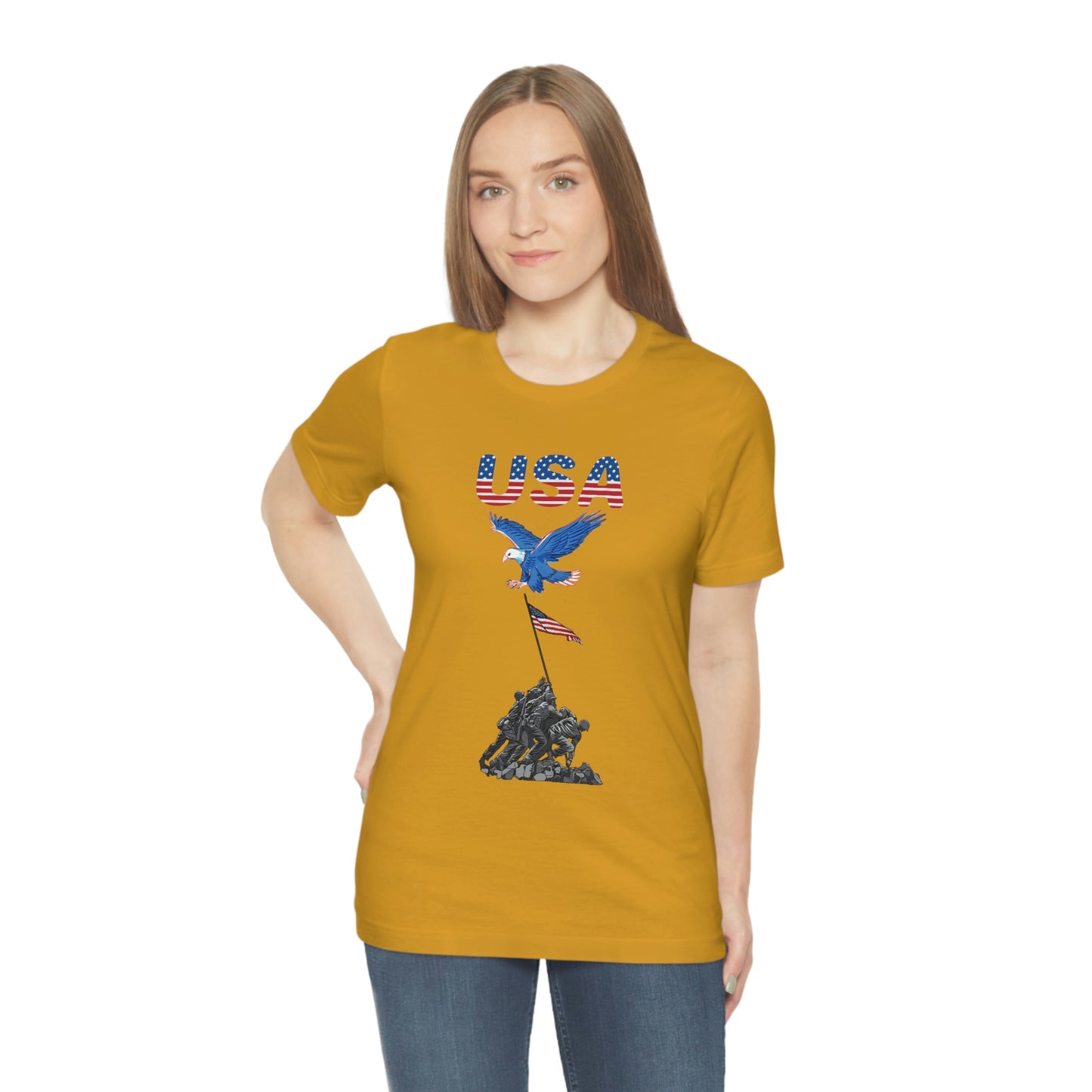Happy 4th of July T-Shirt, USA Flag, Patriot Shirts, Unisex Jersey Short Sleeve Tee