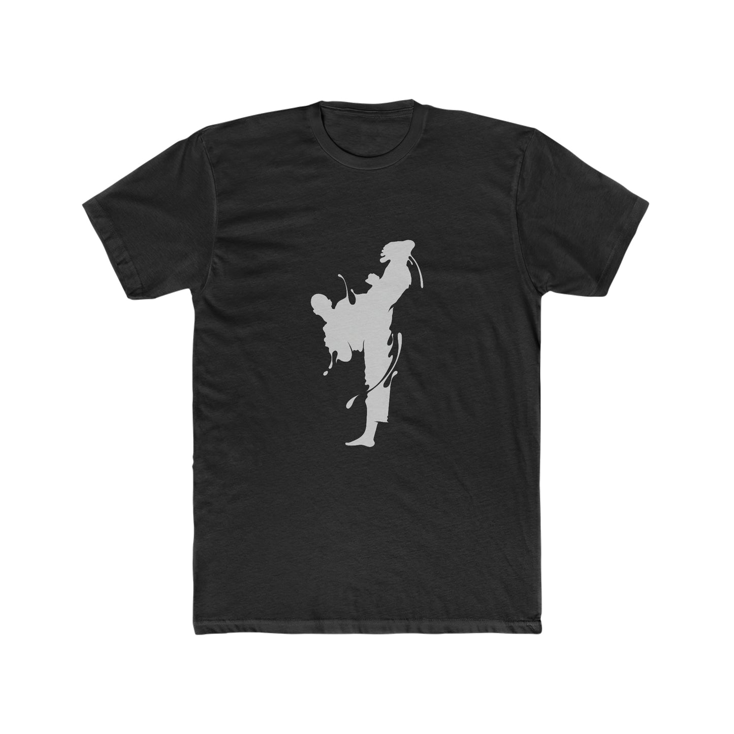 A Comfortable Tee Men's Cotton Crew Tee with a Karate Kick Design - Perfect for Men and Women Martial Arts Enthusiasts