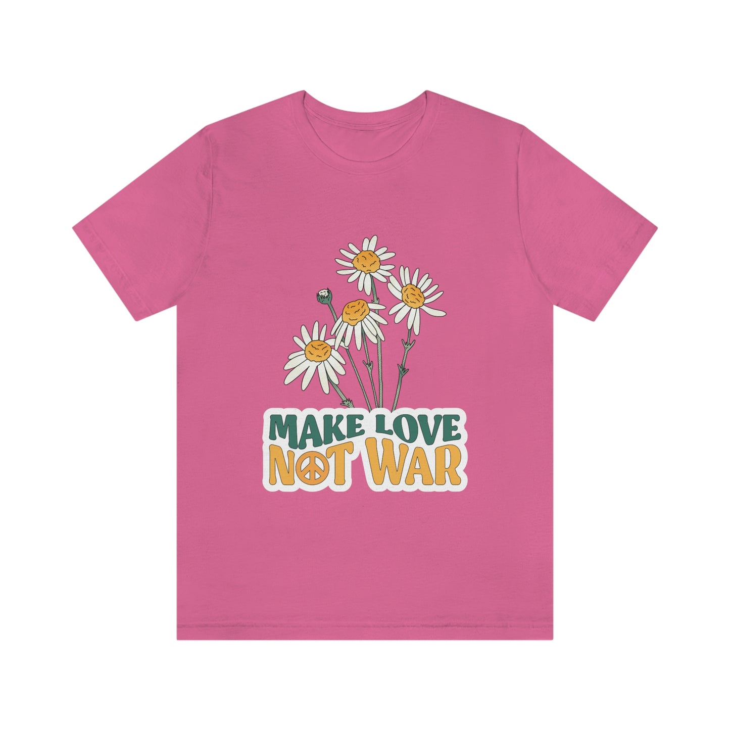 A Comfortable Tee Make Love Not War Unisex Jersey Short Sleeve Tee