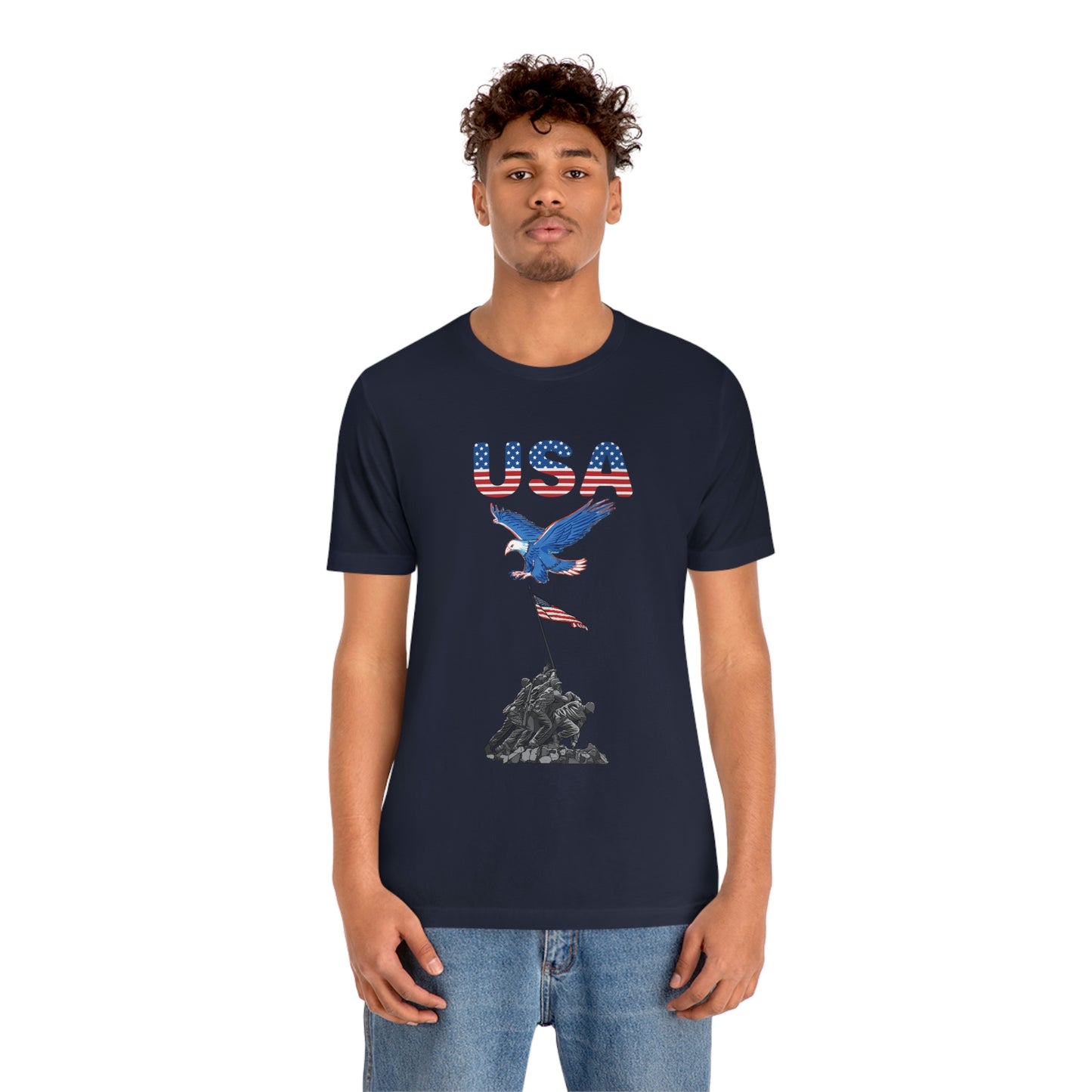 Happy 4th of July T-Shirt, USA Flag, Patriot Shirts, Unisex Jersey Short Sleeve Tee