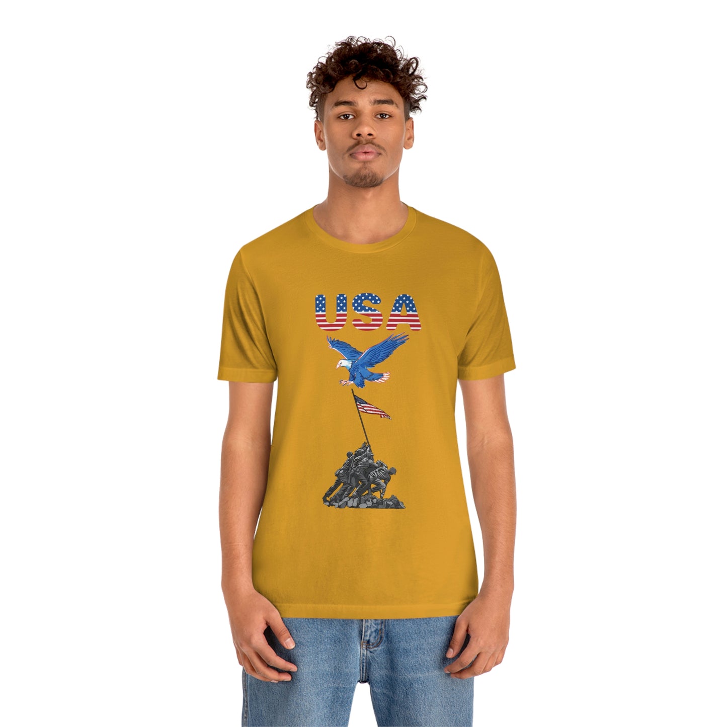 Happy 4th of July T-Shirt, USA Flag, Patriot Shirts, Unisex Jersey Short Sleeve Tee