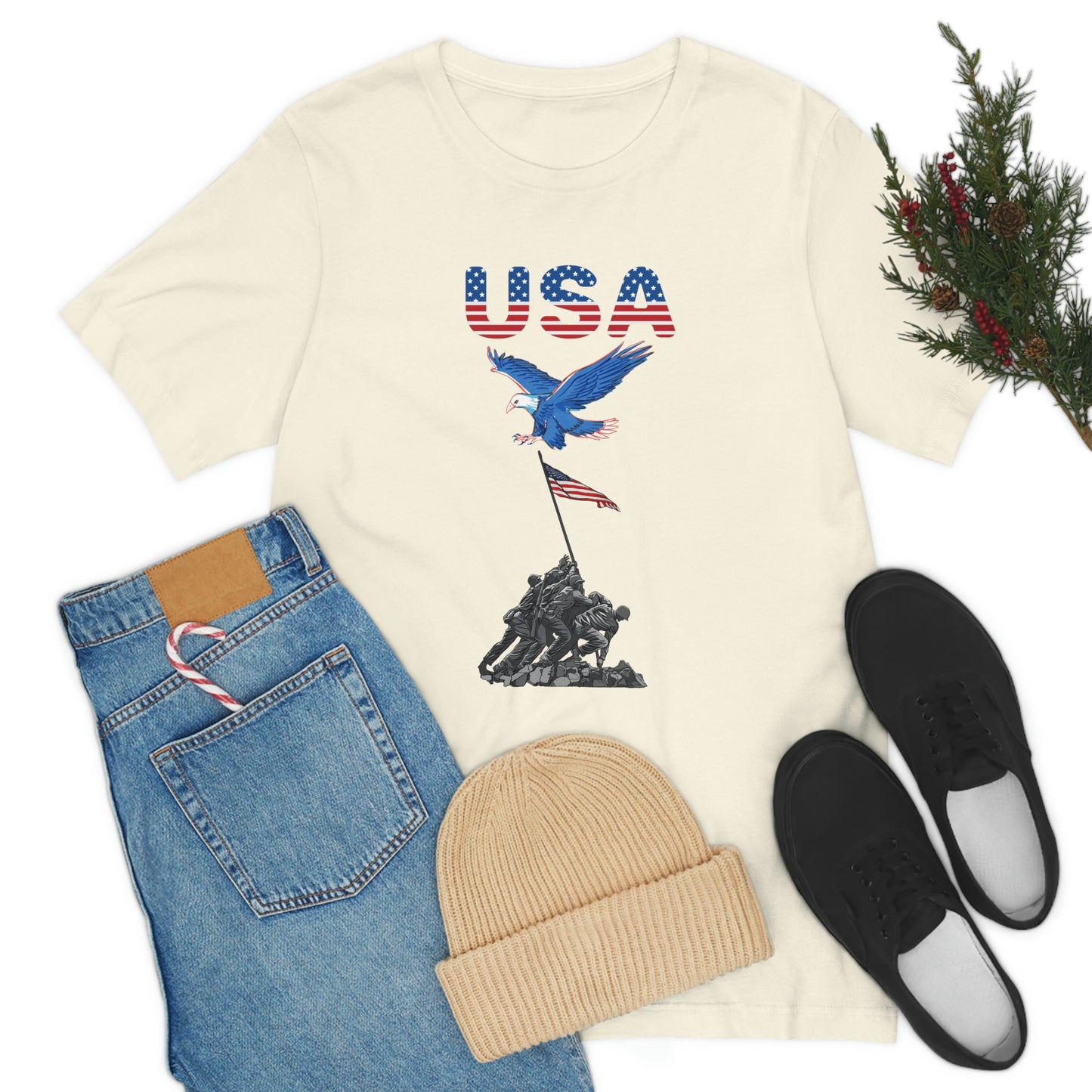Happy 4th of July T-Shirt, USA Flag, Patriot Shirts, Unisex Jersey Short Sleeve Tee