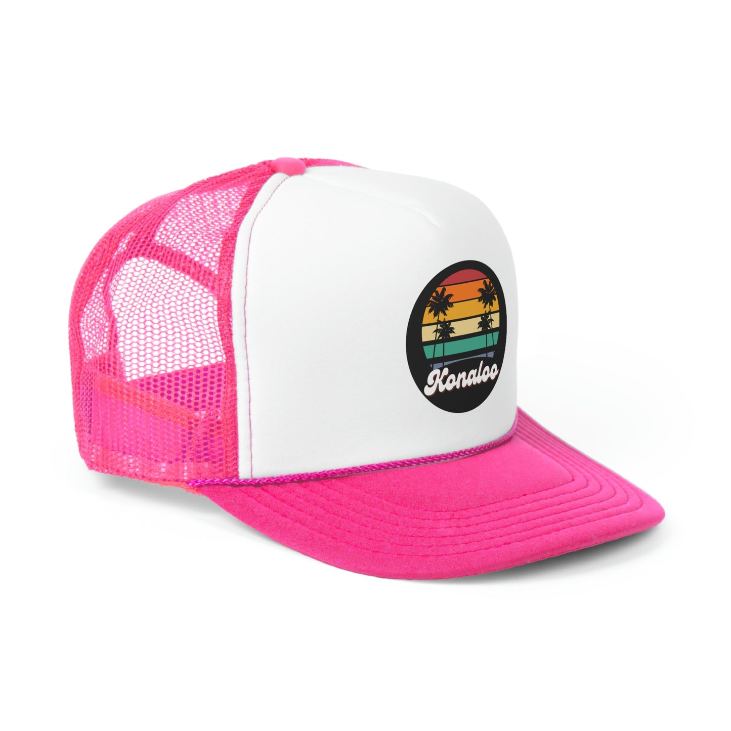 Hat Get Your Retro Vibes On with Our Trucker Caps - Featuring Palm Tree Shadows