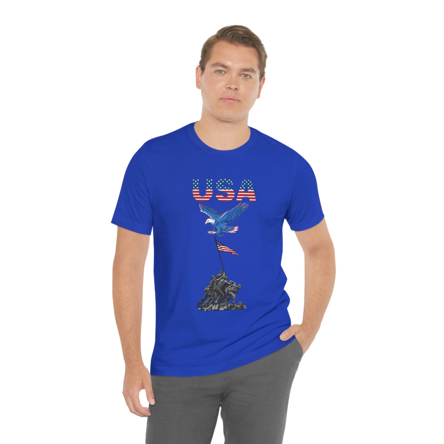 Happy 4th of July T-Shirt, USA Flag, Patriot Shirts, Unisex Jersey Short Sleeve Tee