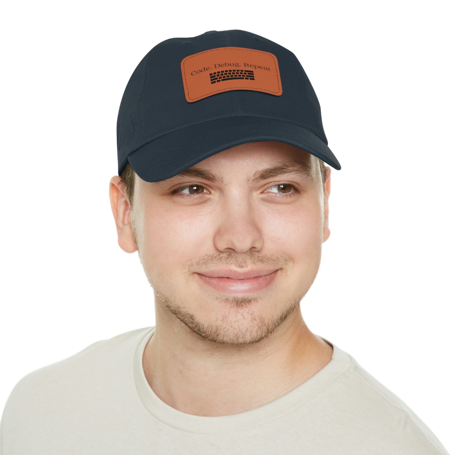 Hat for Code.Debug.Repeat Leather Patch Hat: Perfect for Tech Enthusiasts Baseball Hat Gift
