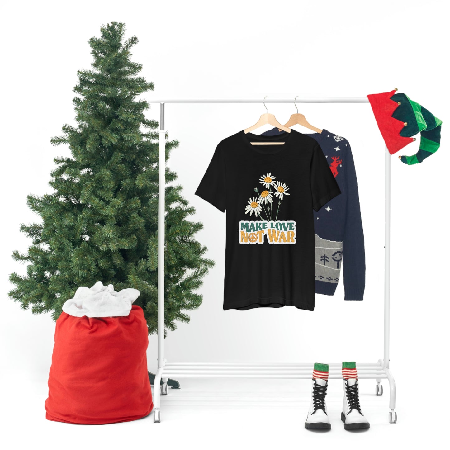 A Comfortable Tee Make Love Not War Unisex Jersey Short Sleeve Tee