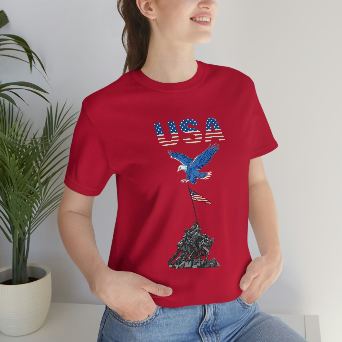 Happy 4th of July T-Shirt, USA Flag, Patriot Shirts, Unisex Jersey Short Sleeve Tee