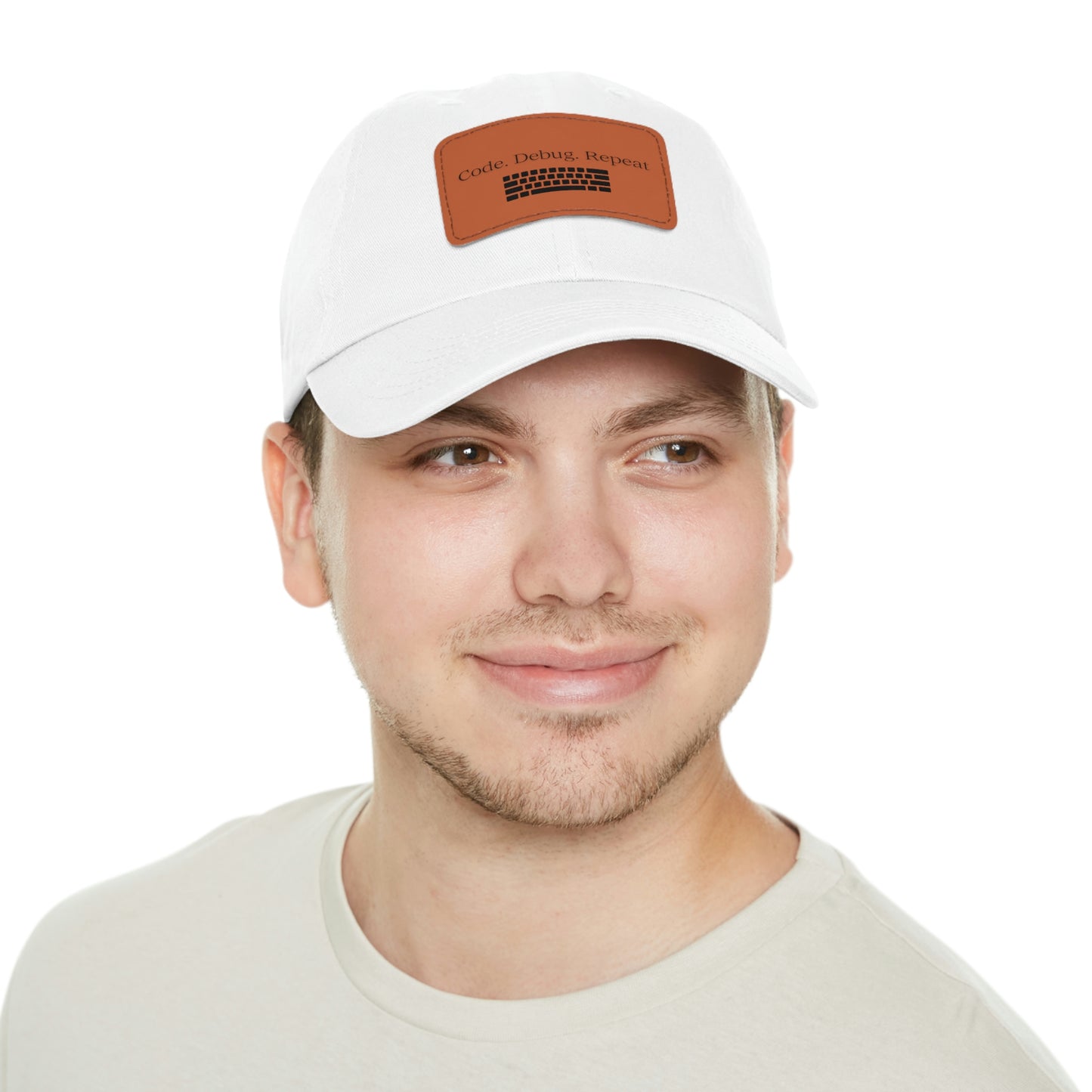 Hat for Code.Debug.Repeat Leather Patch Hat: Perfect for Tech Enthusiasts Baseball Hat Gift