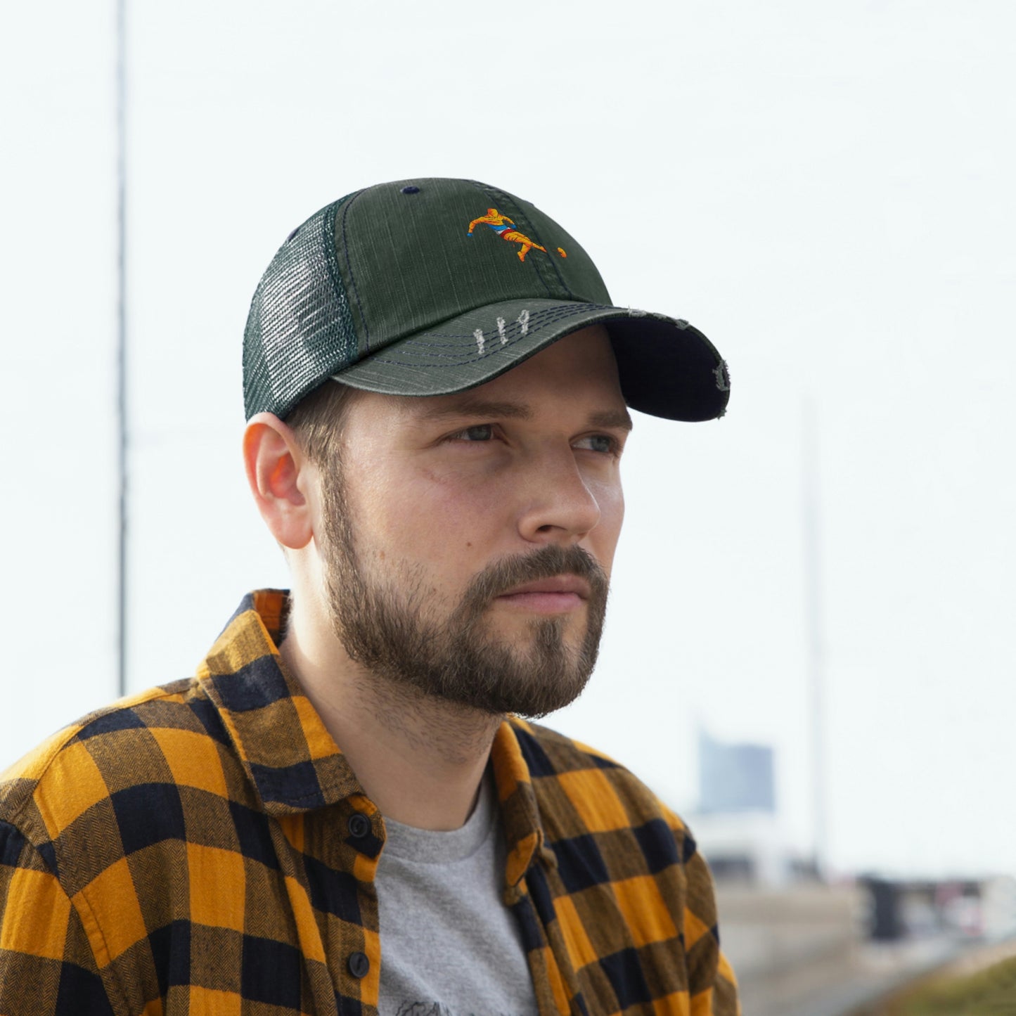 Hat Comfortable Soccer Logo Hat for Men and Women Trucker Hat