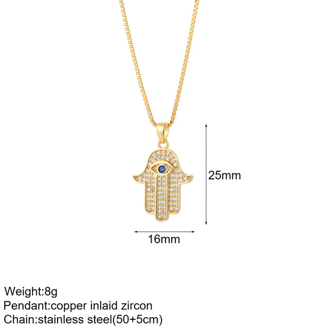 Mental Devil Blue Eyes Sun Necklace Women