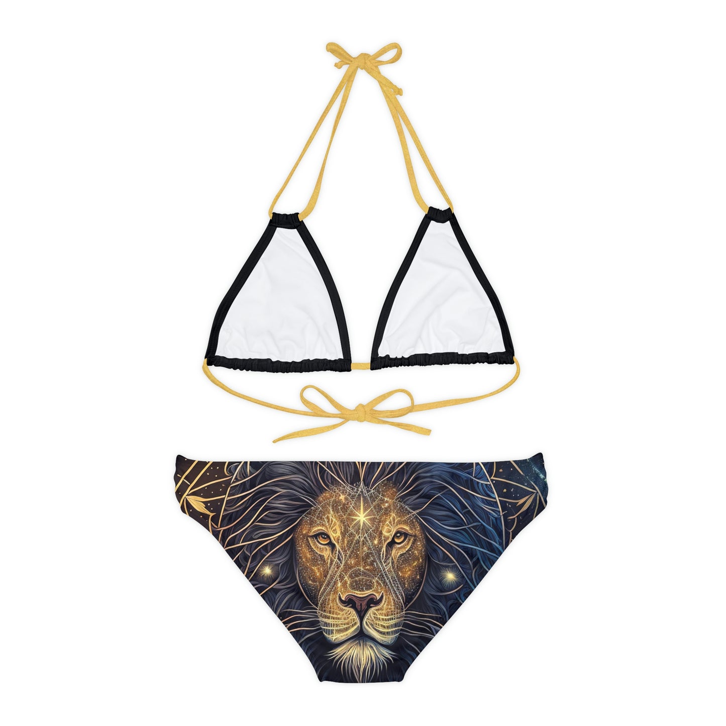 Hawaiian Lion Beach pattern Swimwear Beautiful for summer on the beach or pool side Strappy Bikini Set, Made in U.S.A