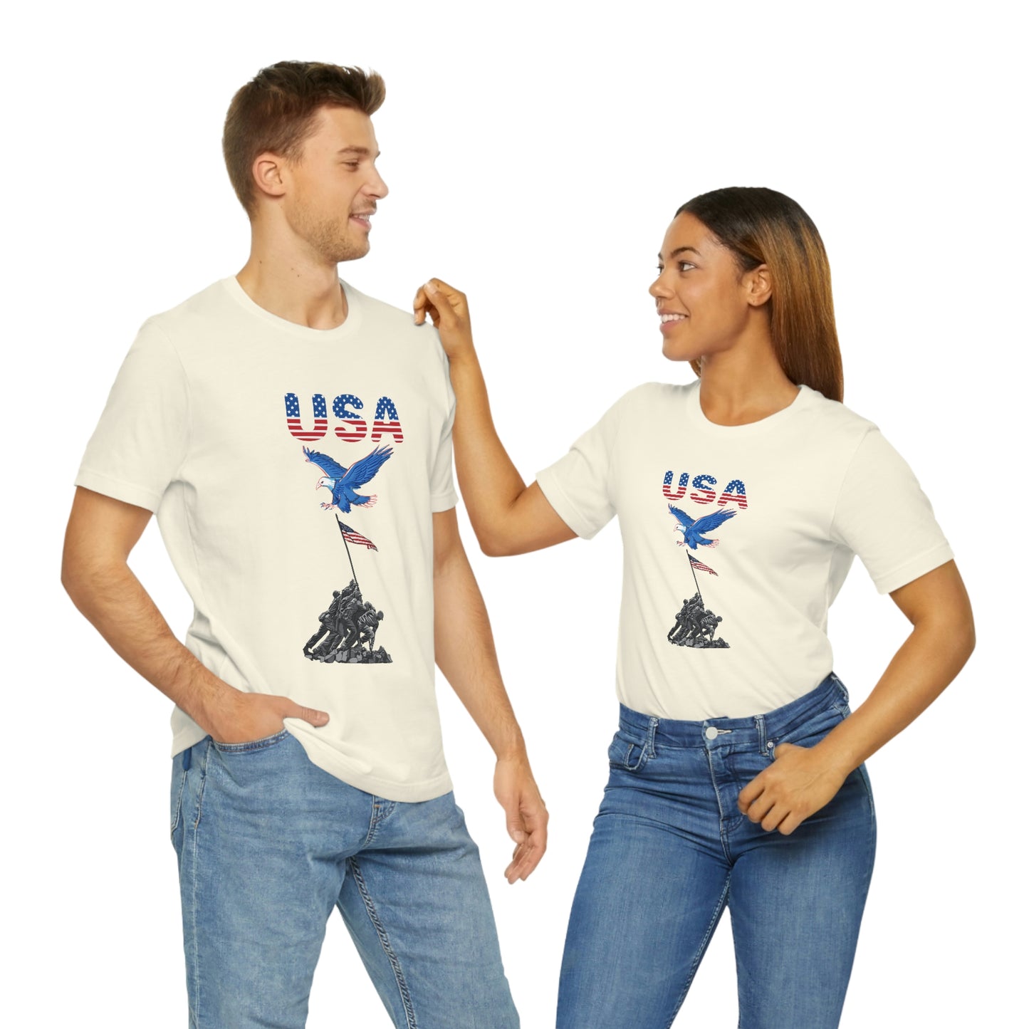 Happy 4th of July T-Shirt, USA Flag, Patriot Shirts, Unisex Jersey Short Sleeve Tee