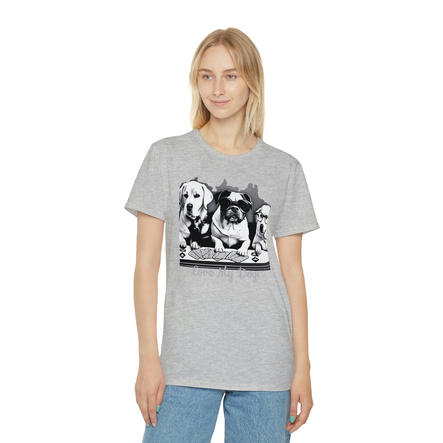 Love My Dogs T-Shirt, My Dogs Playing card around the table T-Shirt, Great fun Gift