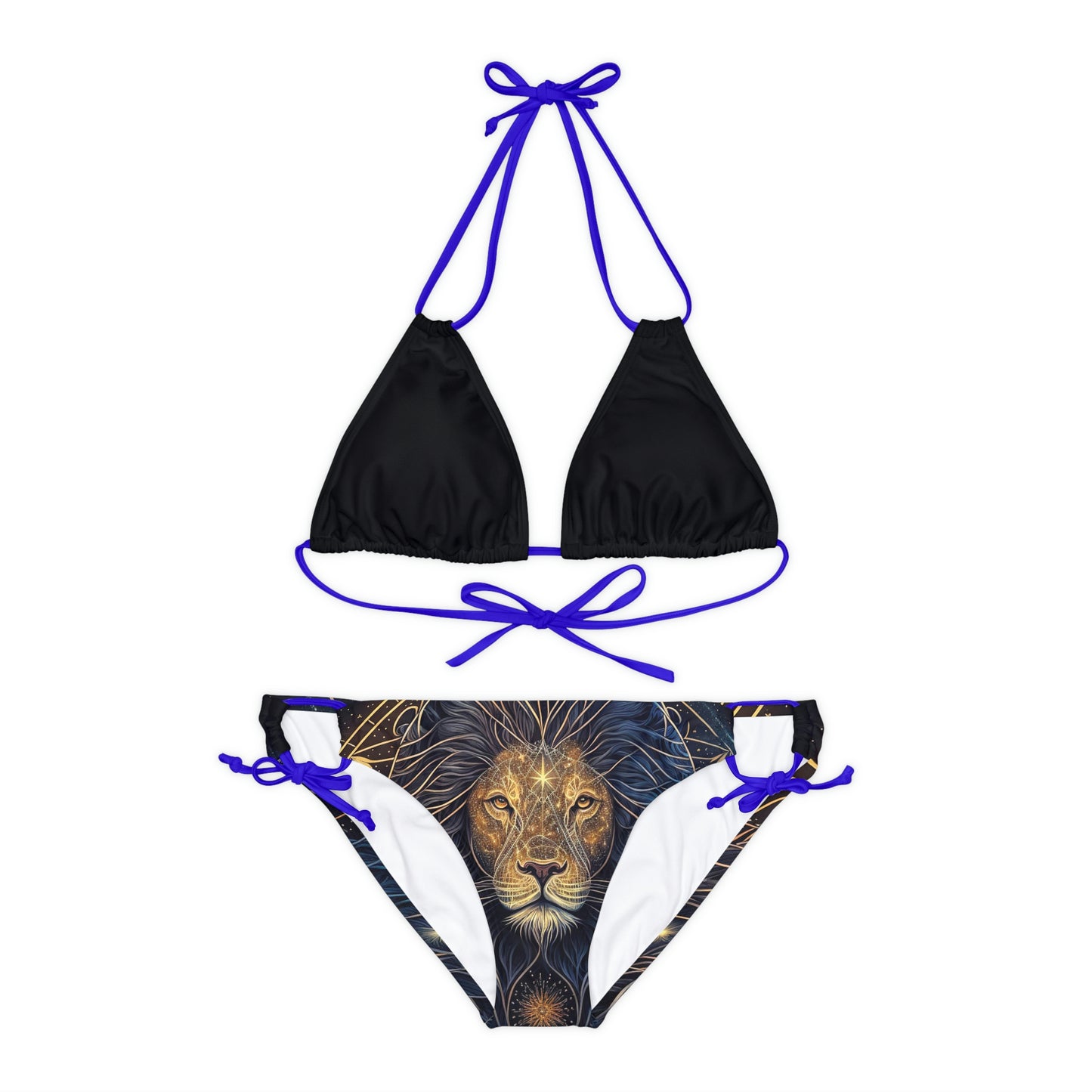 Hawaiian Lion Beach pattern Swimwear Beautiful for summer on the beach or pool side Strappy Bikini Set, Made in U.S.A