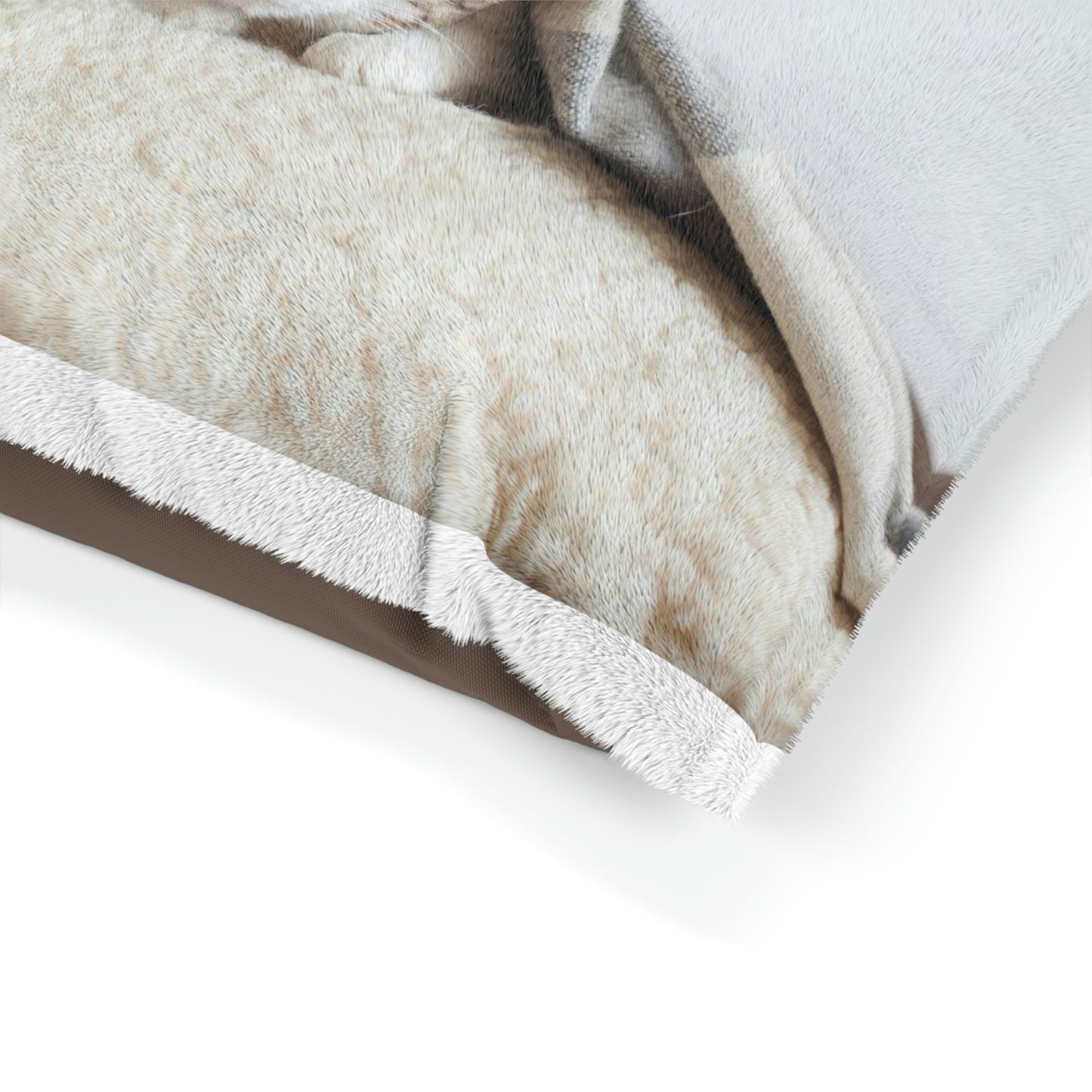 Customize Your Furry Friend's Comfort with Our Personalized Suede Dog Bed - Available in Different Sizes for Both Large and Small Pets, with Washable Cover and Comfy Pillow.