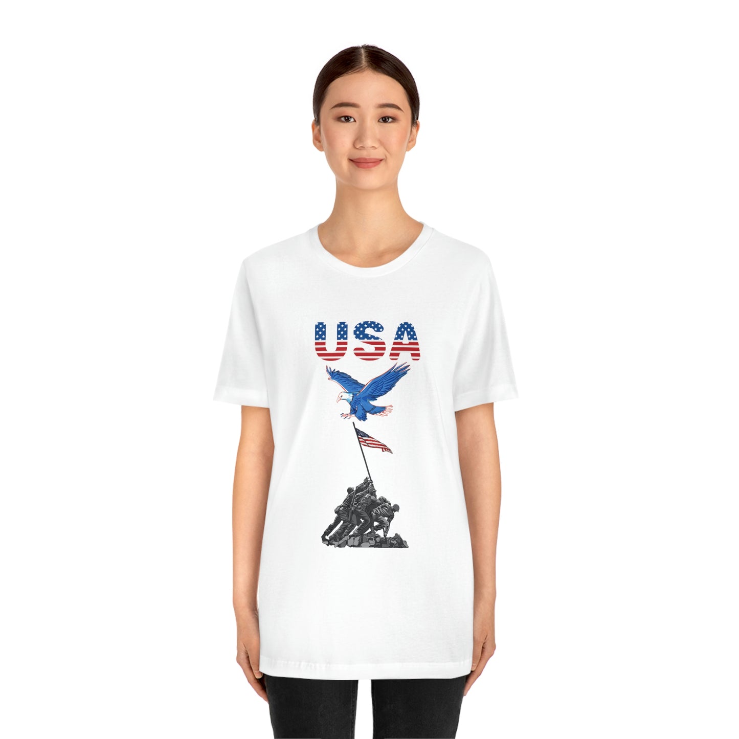 Happy 4th of July T-Shirt, USA Flag, Patriot Shirts, Unisex Jersey Short Sleeve Tee