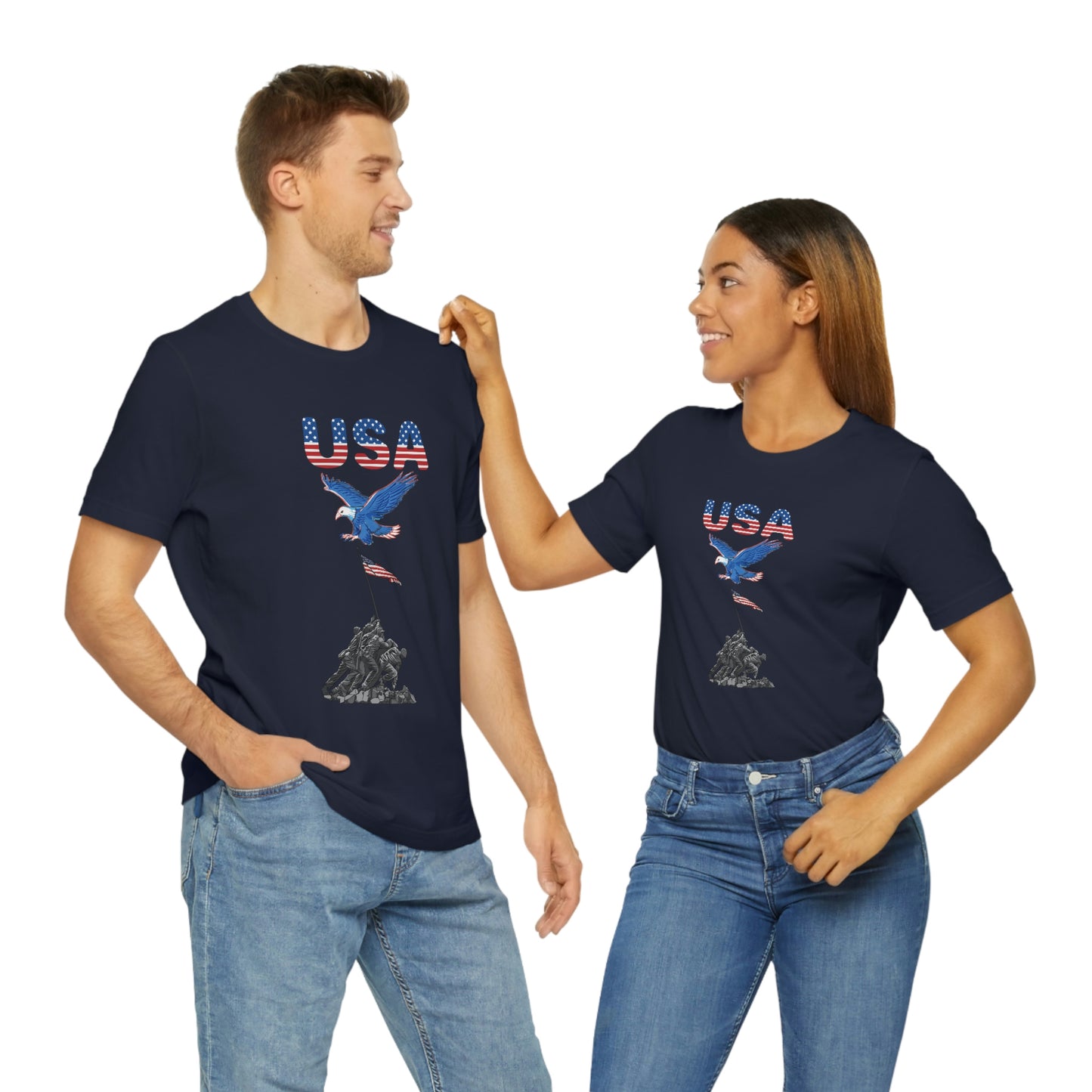 Happy 4th of July T-Shirt, USA Flag, Patriot Shirts, Unisex Jersey Short Sleeve Tee