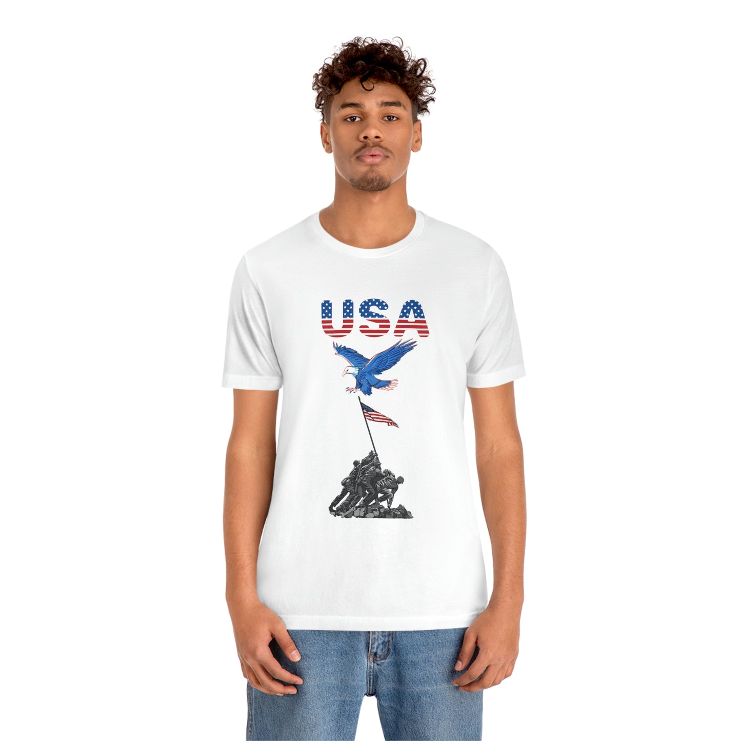 Happy 4th of July T-Shirt, USA Flag, Patriot Shirts, Unisex Jersey Short Sleeve Tee