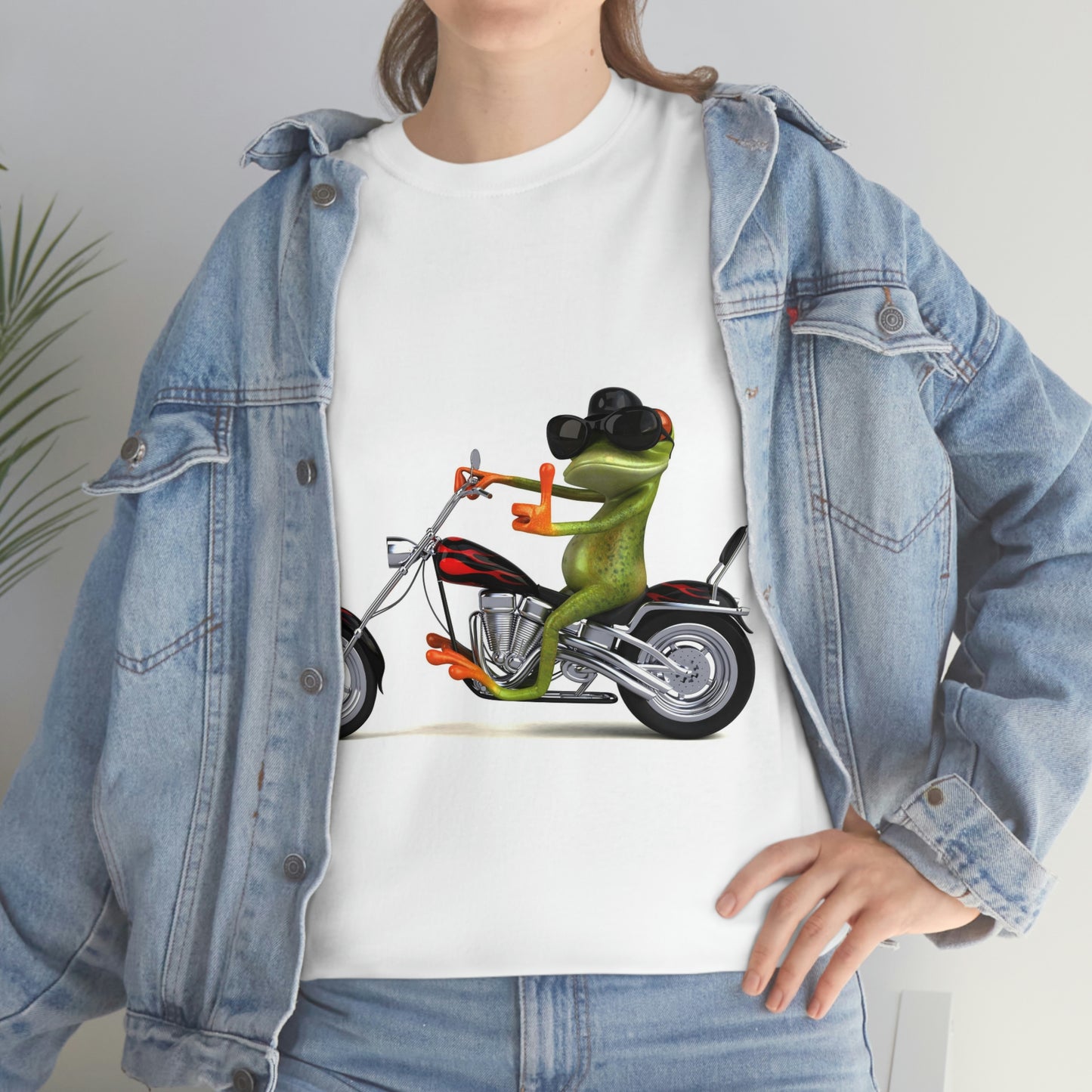 A Comfortable Tee Frog on Bike T-shirt - Men's Penny Farthing shirt - Animal Tshirt - Motorcycle Bike - Bike Frog Shirt - Animal Shirt - Bike Shirt - Frog Tshirt