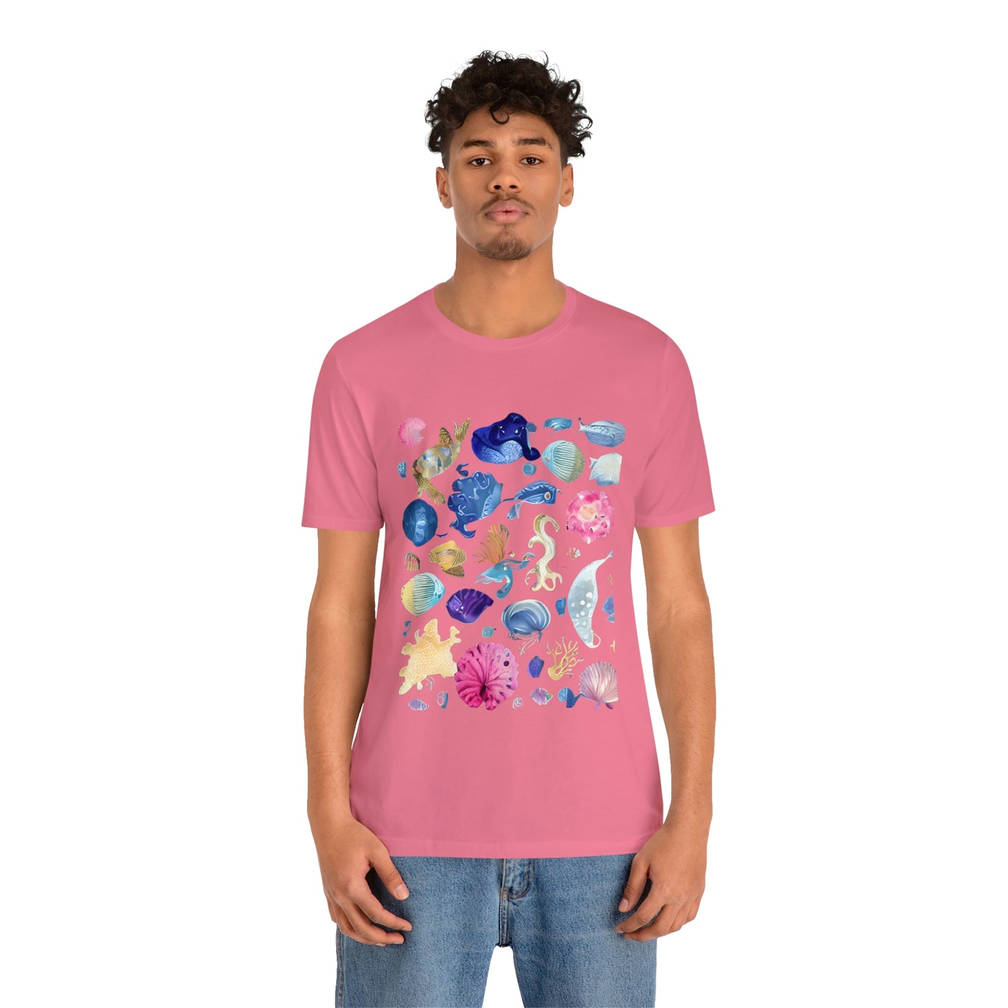 Watercolor Sea Creatures Tshirt Marine Life Ocean Conservation Environment Shirt Tropical Fish Coral Reef Octopus Jellyfish Turtle Shirt