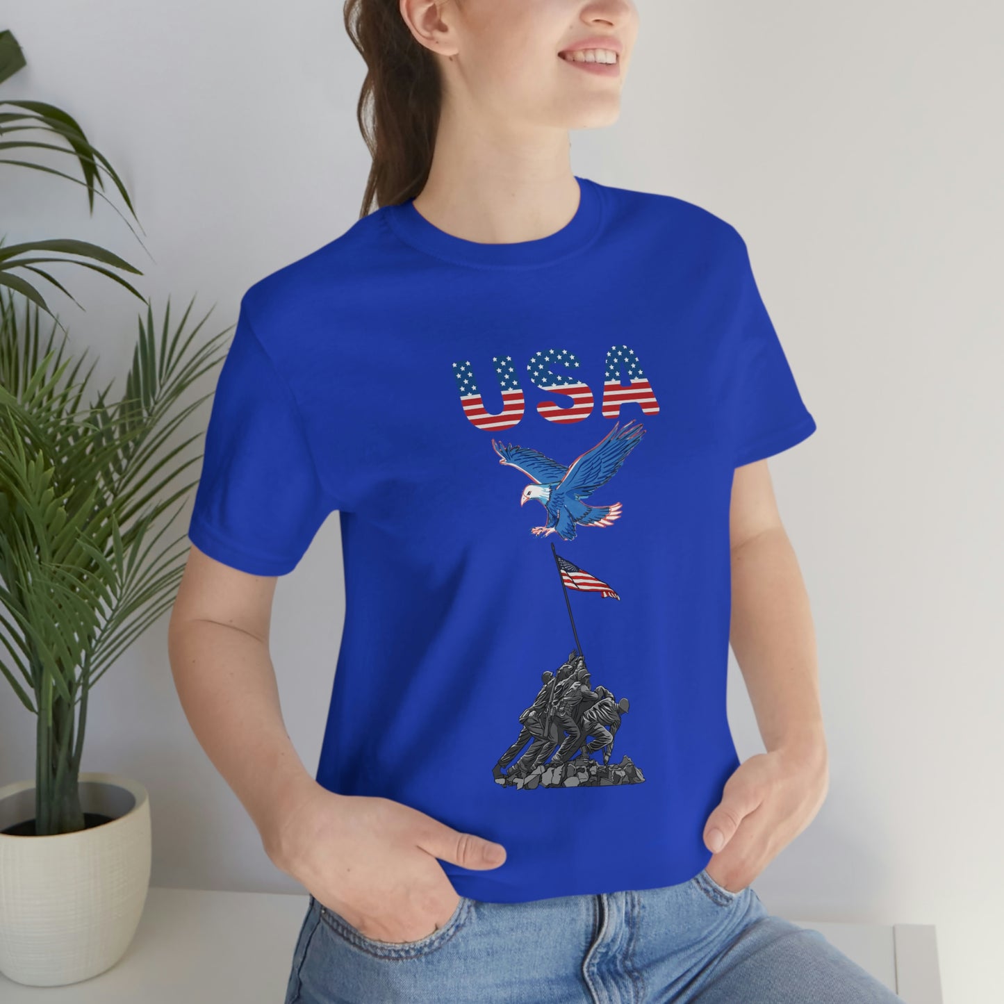 Happy 4th of July T-Shirt, USA Flag, Patriot Shirts, Unisex Jersey Short Sleeve Tee