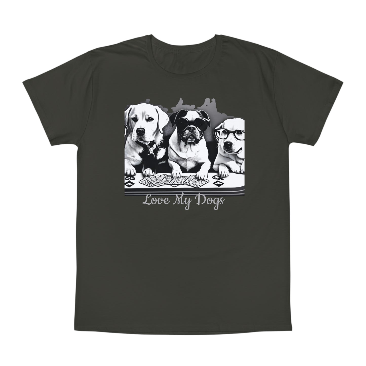 Love My Dogs T-Shirt, My Dogs Playing card around the table T-Shirt, Great fun Gift