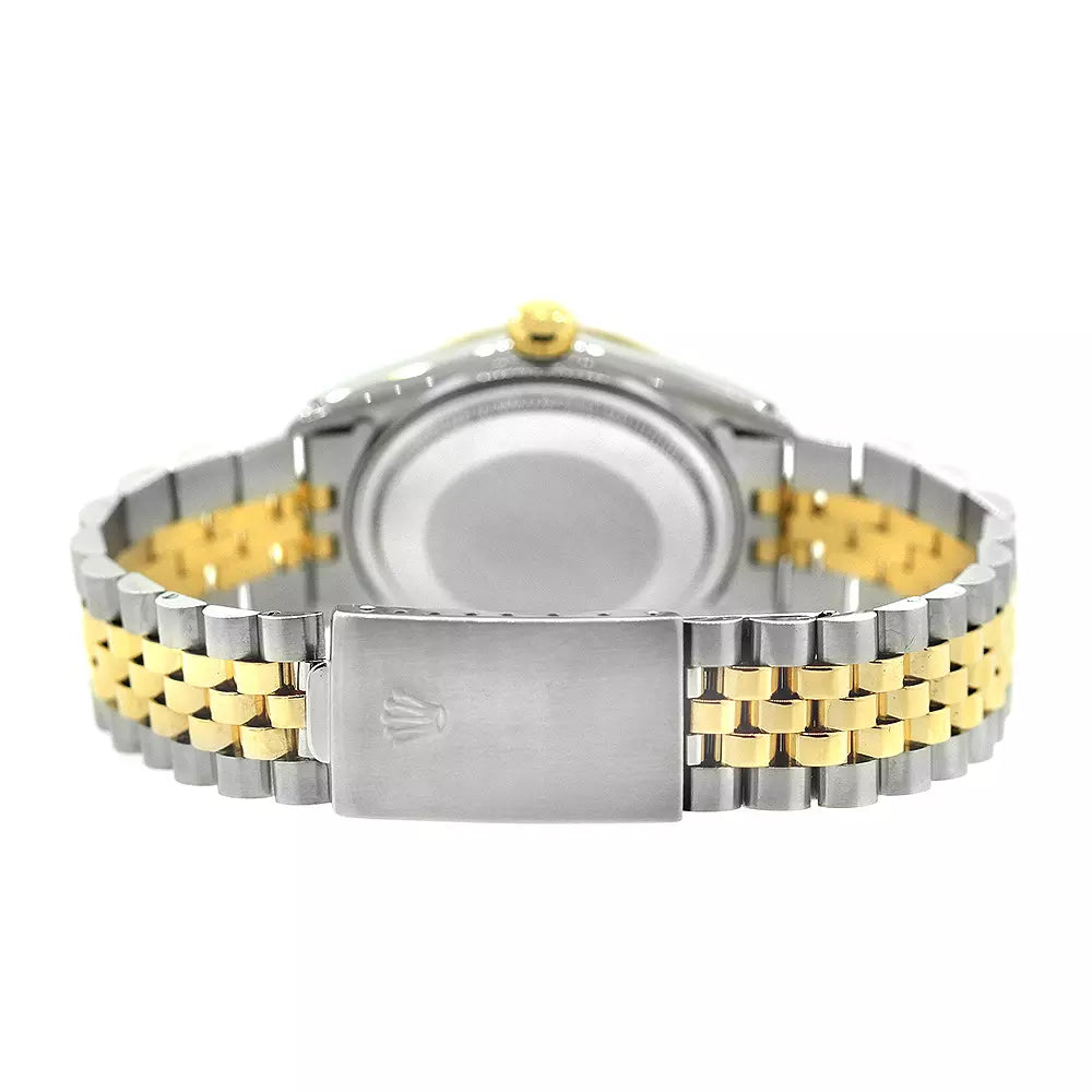 Rolex Datejust Men's Diamond Watch Stainless Steel & 18K Gold Blue Dial 36mm