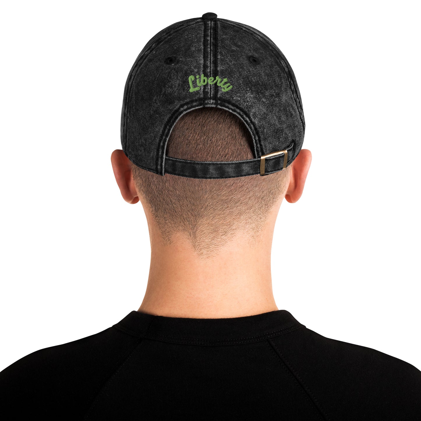 Hat A Vintage Cotton Twill Cap with Intricate Embroidery - Think Green Baseball Hat