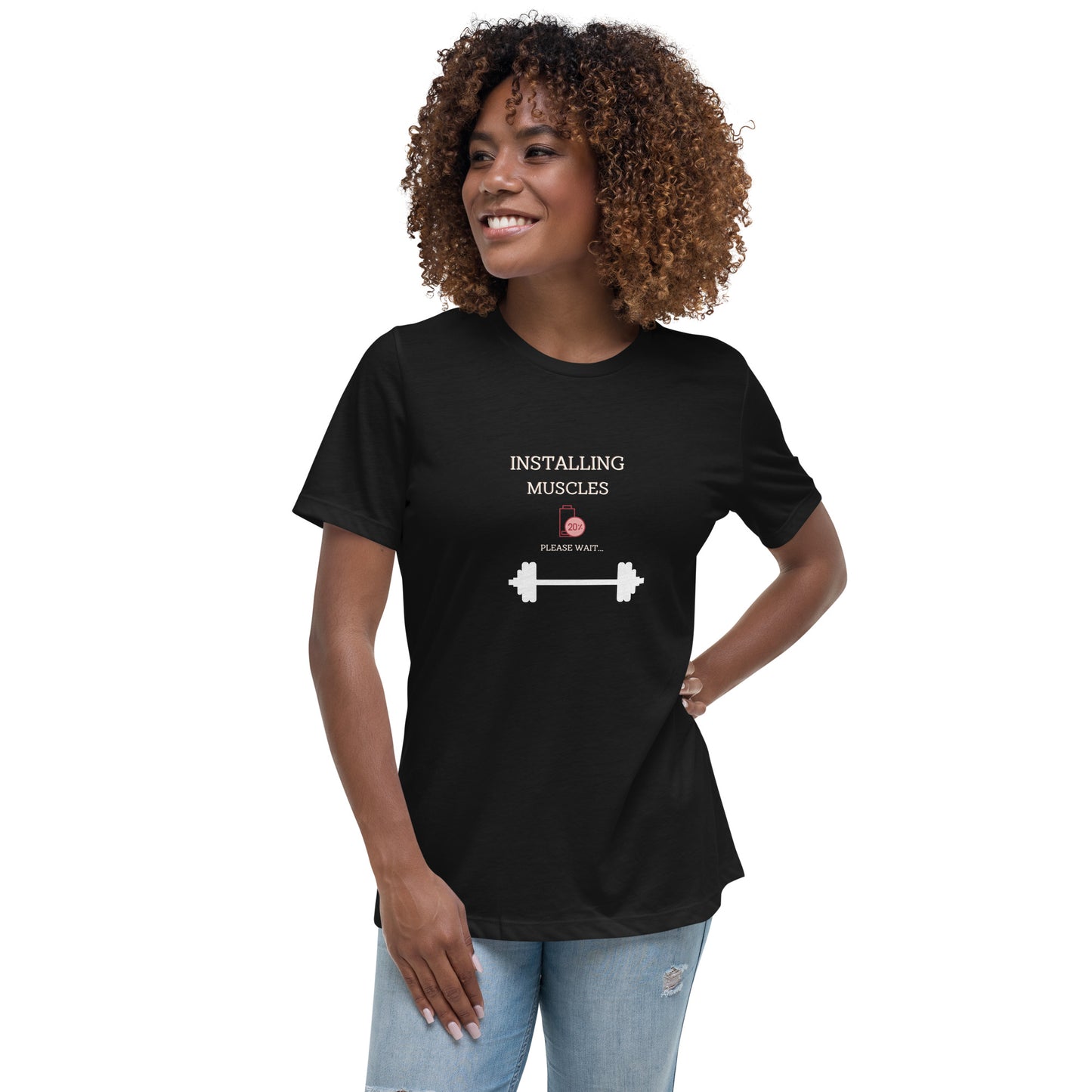 Women's Relaxed T-Shirt Installing Muscle