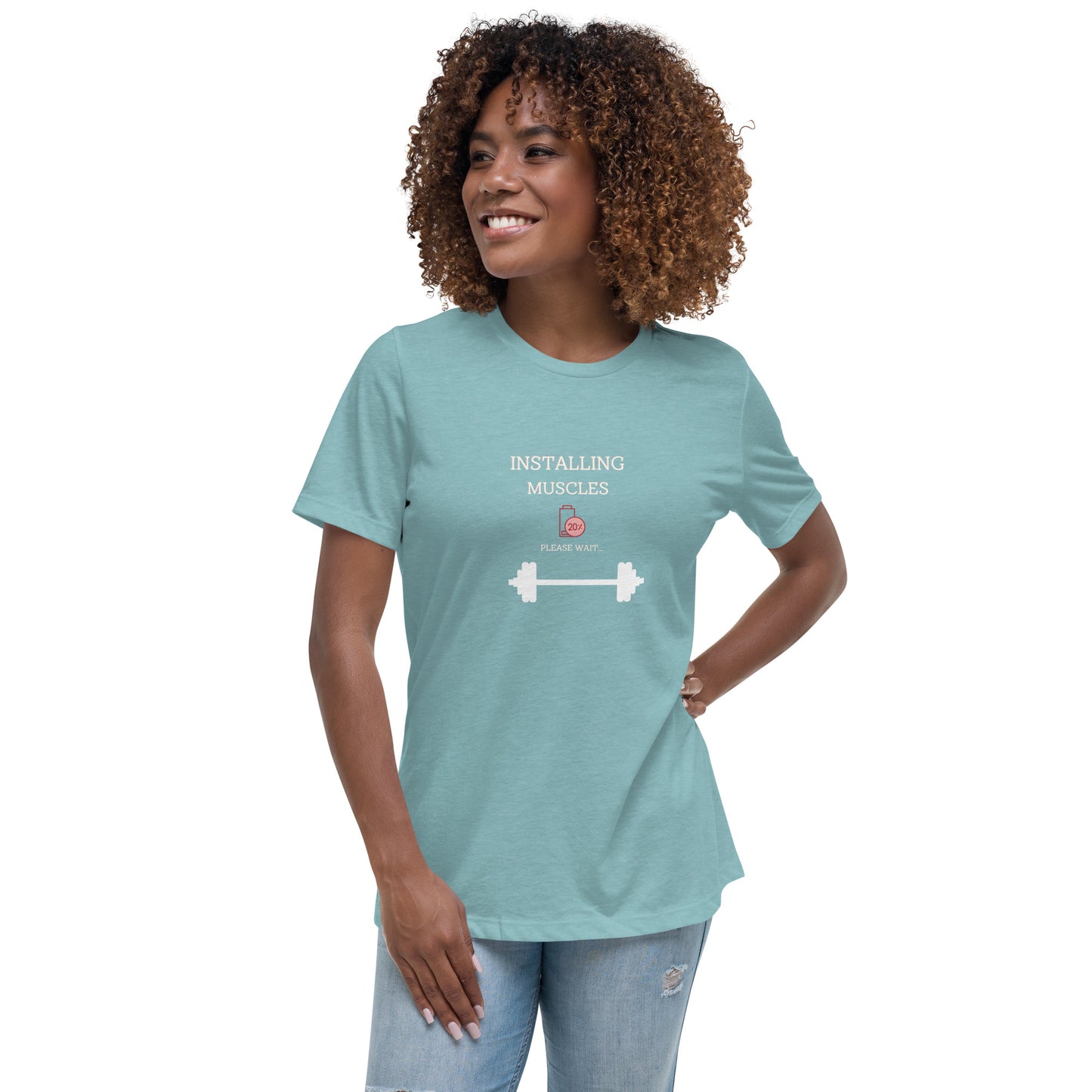 Women's Relaxed T-Shirt Installing Muscle
