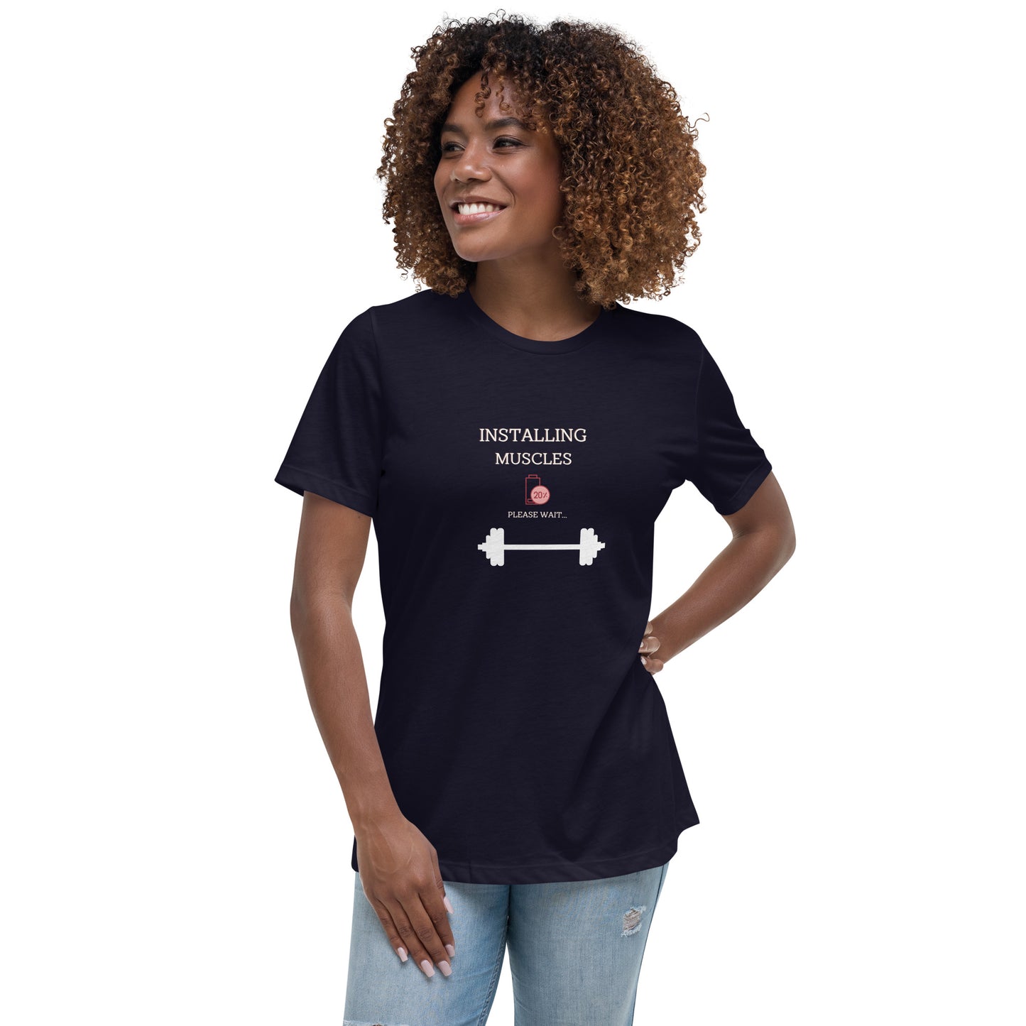 Women's Relaxed T-Shirt Installing Muscle