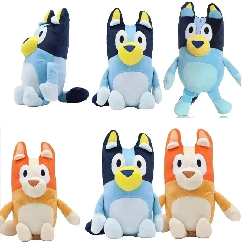 Bluey & Bingo Plush Toys – Soft Family Dog Characters (17cm / 28cm) – Adorable Gift for Kids & Pet Lovers