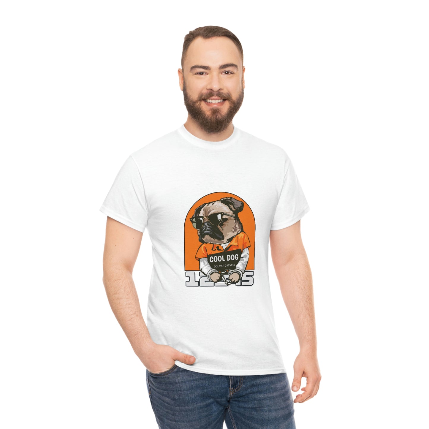 A Tee Shirt, R-Shirt for Women and Men Cool Dog Tee Unisex Heavy Cotton Tee