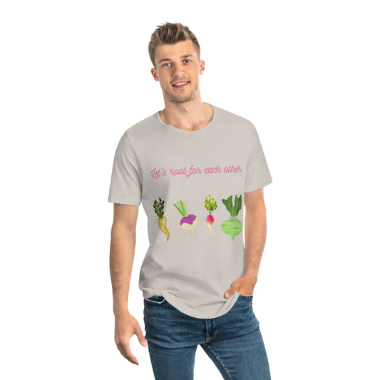 A Roots Shirt Unleash Your Green Thumb and Show Your Support with Konaloo's 'Let's Root for Each Other' Gardening T-Shirt - Available in Unisex Relaxed Jersey Design for Men and Women!