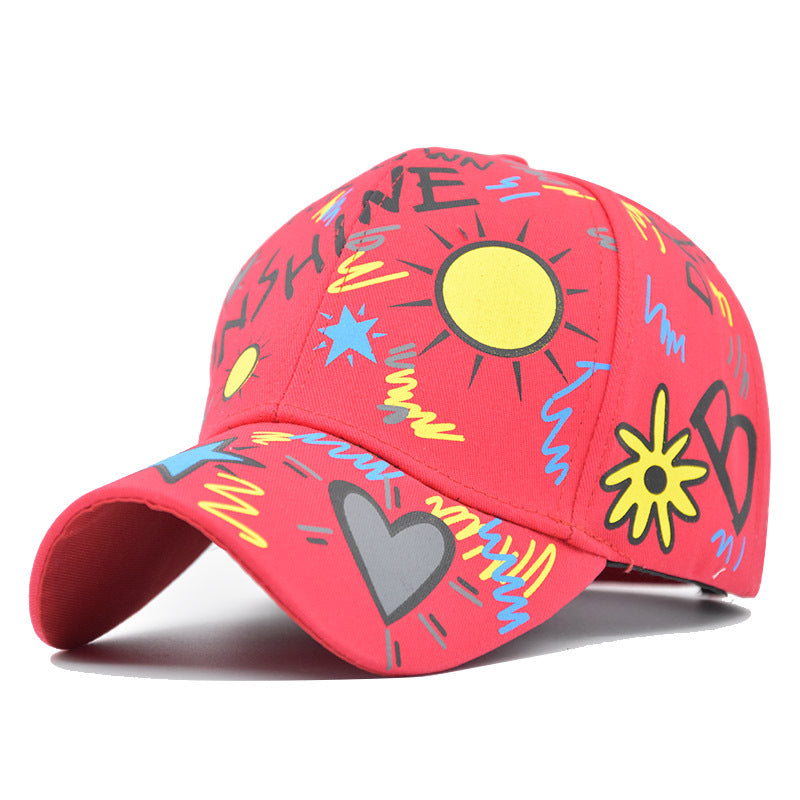 Hat Baseball Letter Printing Spring And Summer Popular Curved Brim Duck Tongue Summer Sun Hat