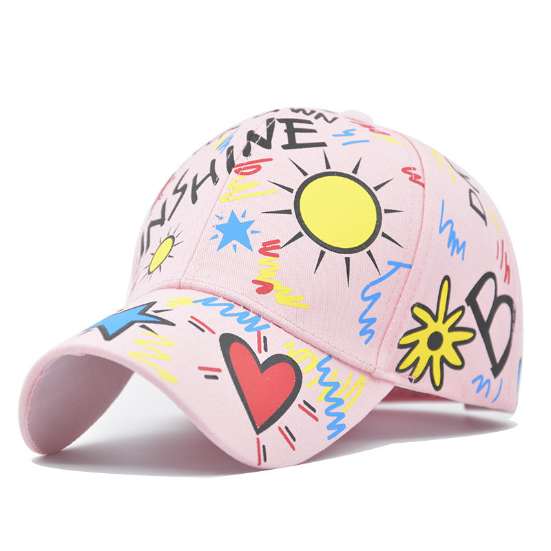 Hat Baseball Letter Printing Spring And Summer Popular Curved Brim Duck Tongue Summer Sun Hat