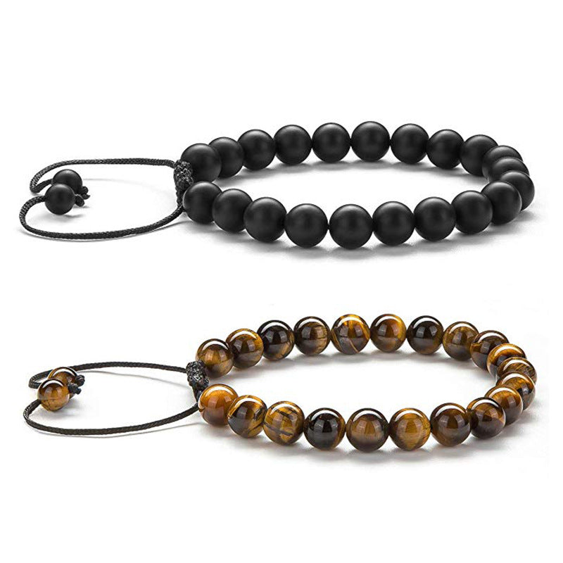 Tiger eye stone lovers Bracelet frosted jewelry